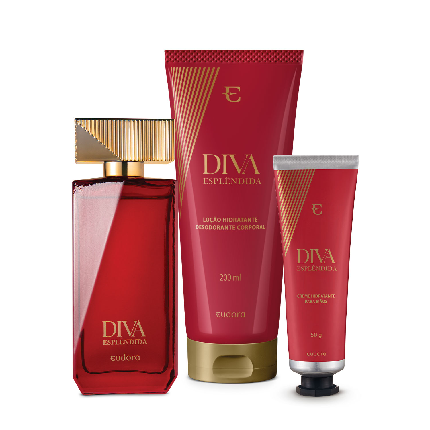 Combo Diva Esplêndida: Desodorante Colônia 100ml + Loção Corporal 200ml + Creme para Mãos 50g