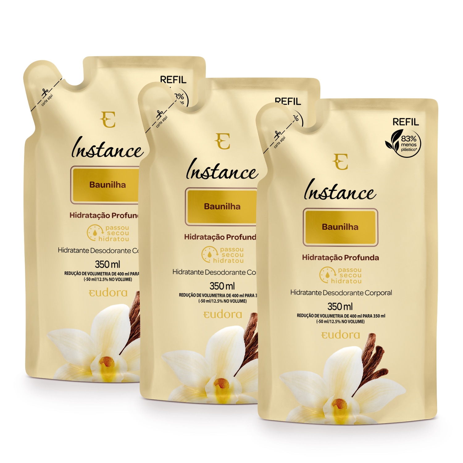Combo Refil Instance Baunilha (3 itens)