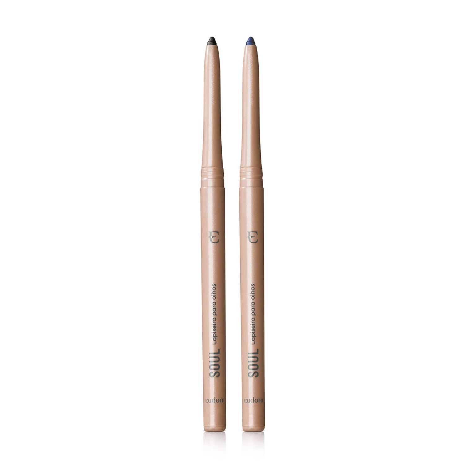Kit 2 Lapiseiras Retrátil Para Olhos Soul Preto + Azul