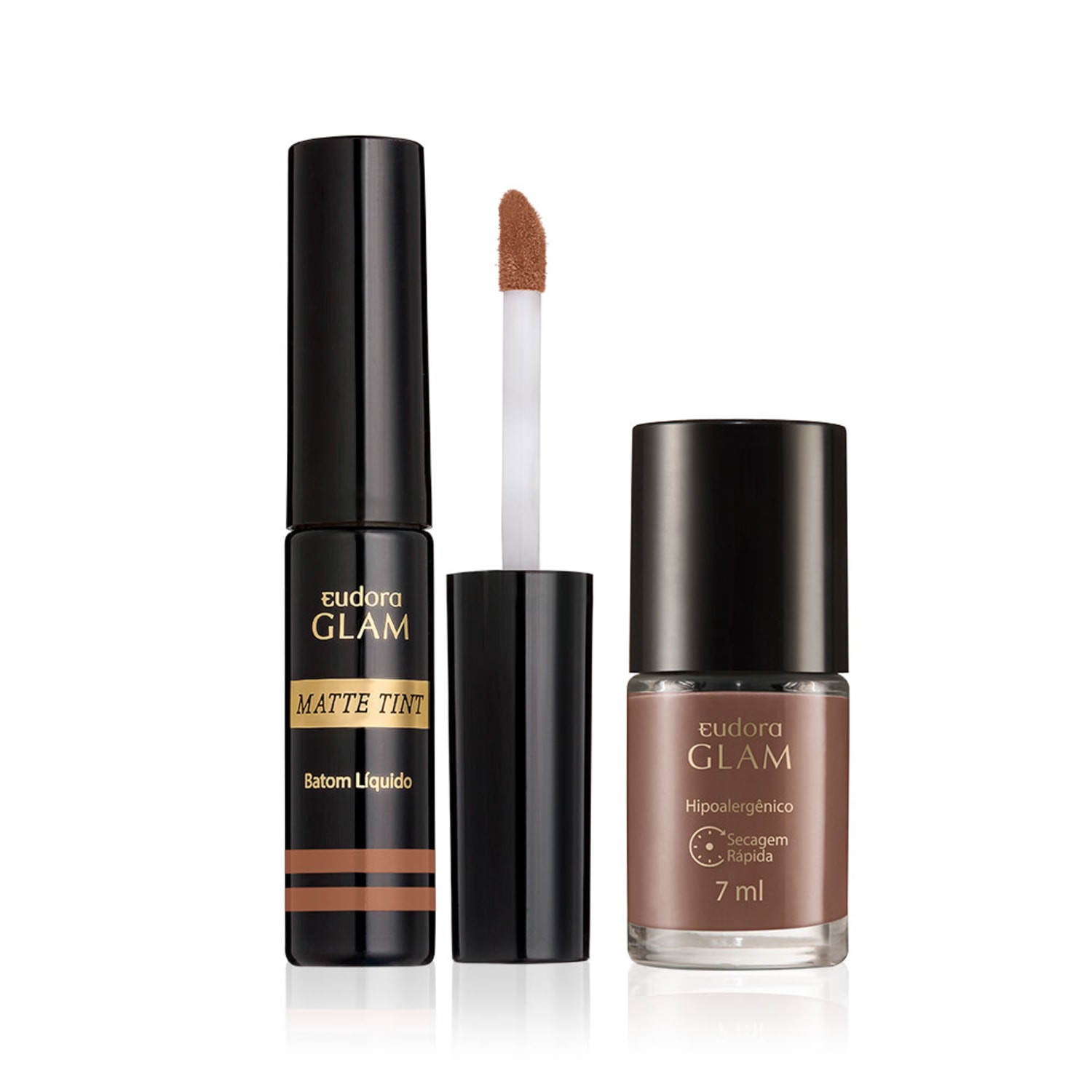 Kit Batom Matte Tint Nude Clássico + Esmalte Nude Essencial