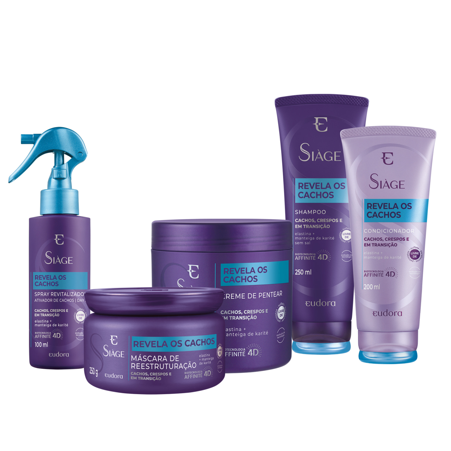 Kit Completo Siàge Revela Os Cachos (Nova Versão)