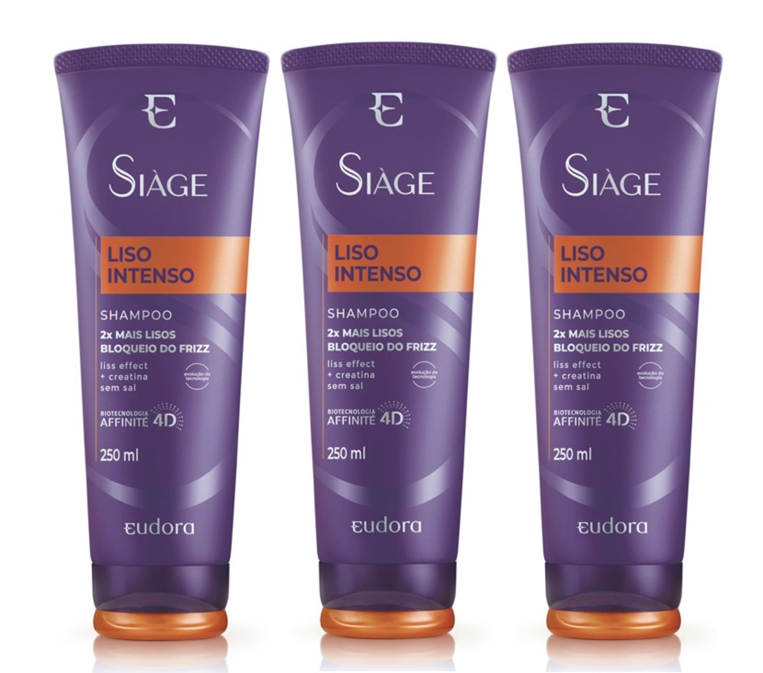 Kit Siàge Liso Intenso Shampoo 3 Unidades Nova Versão