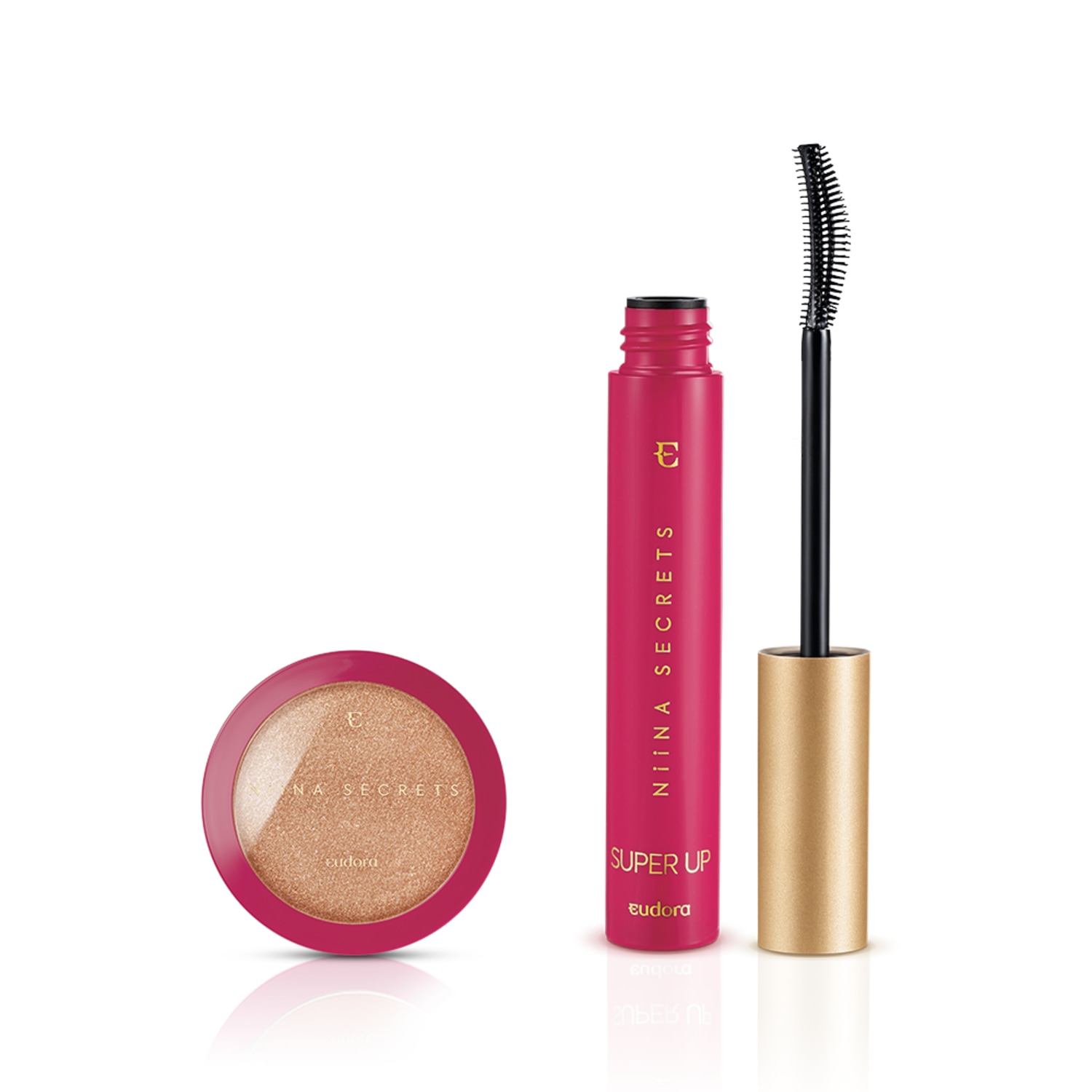Kit Niina Iluminador Gold + Máscara de Cílios Super Up