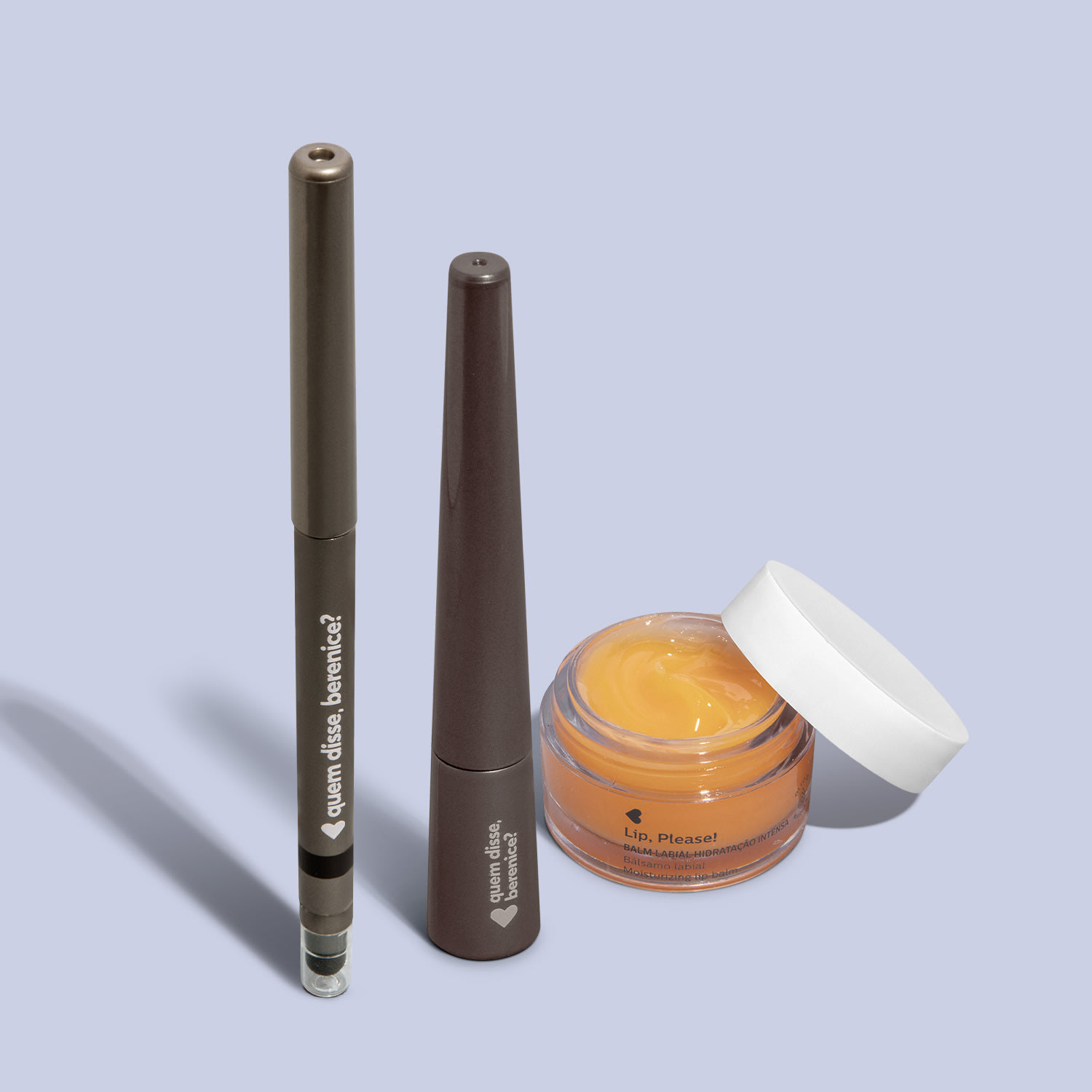 Combo Balm Labial 8g + Lápis Olhos Pretô 2,5ml + Delineador Líquido Pretolino 2,5ml