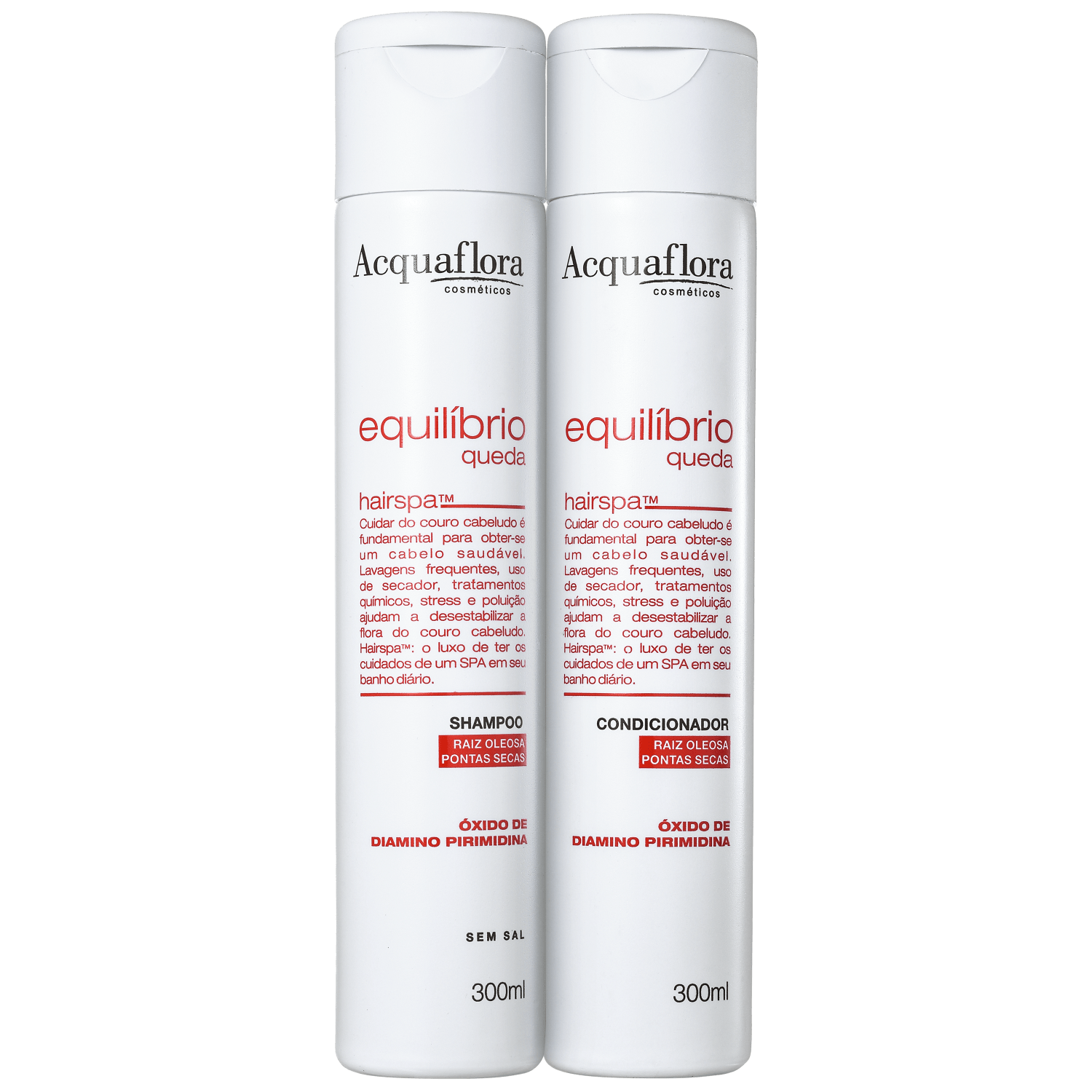 Kit Acquaflora Equilíbrio Queda Raiz Oleosa Pontas Secas Duo (2 Produtos)