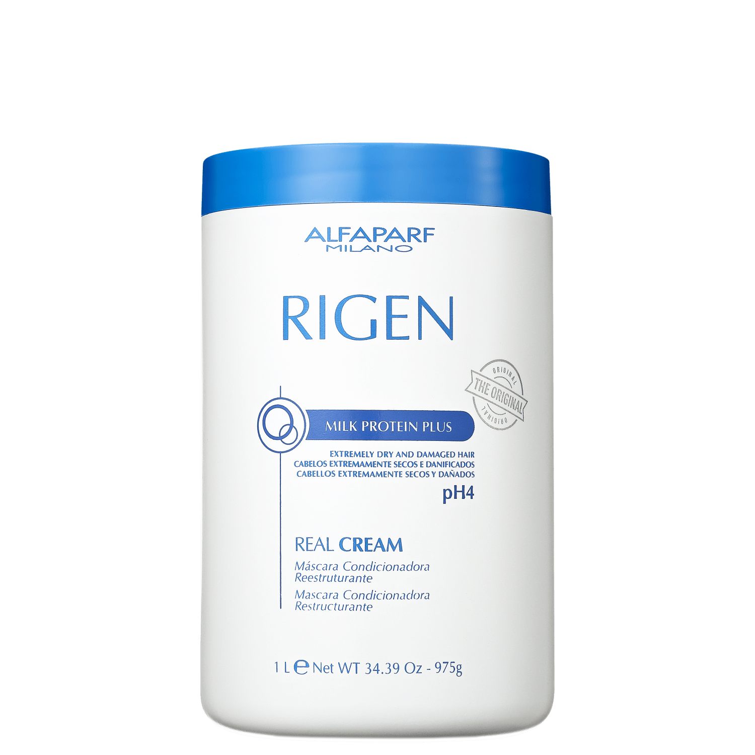 Alfaparf Rigen Milk Protein Plus Real Cream - Máscara Capilar 1L