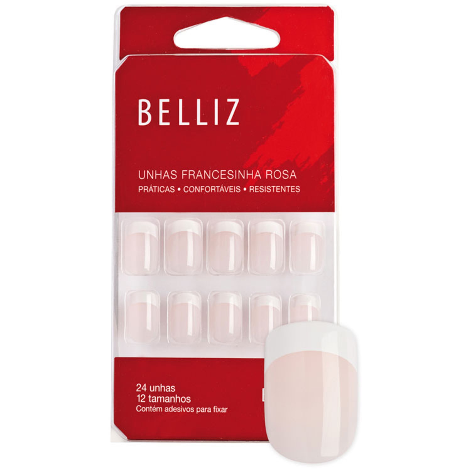 Belliz Unhas Postiças - Francesinha Rosa