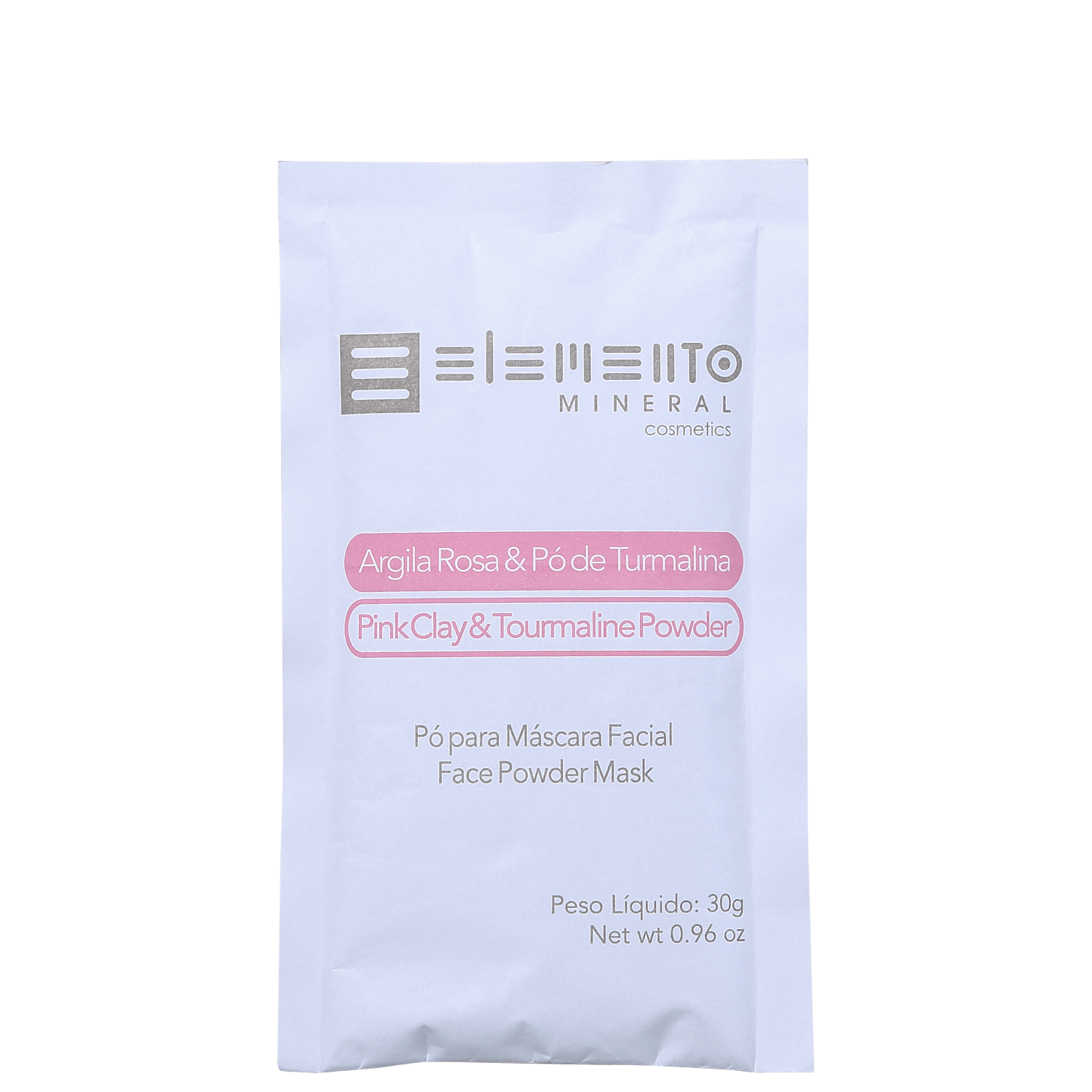 Elemento Mineral Argila Rosa & Pó de Turmalina - Máscara Facial 30g