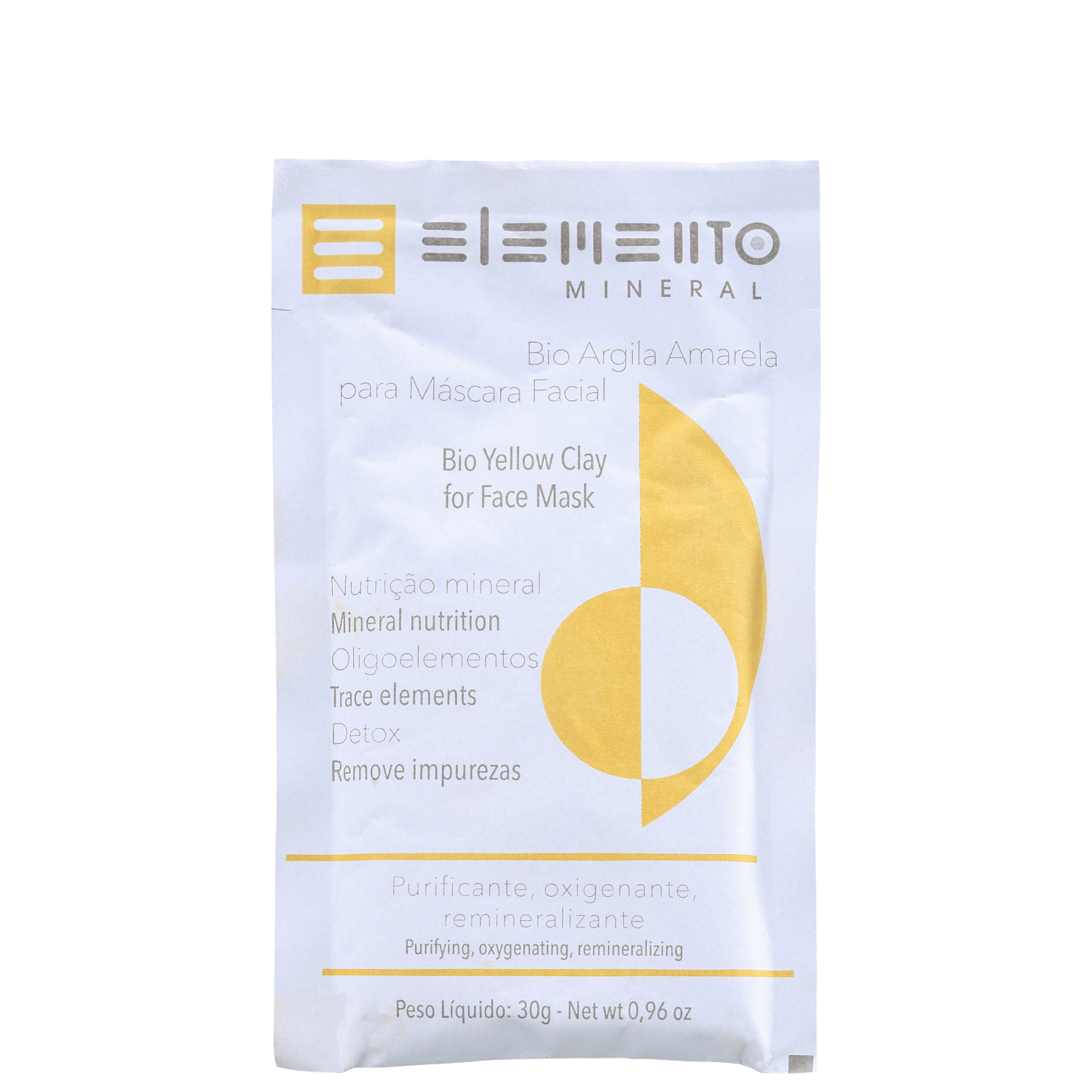 Elemento Mineral Bio Argila Amarela - Máscara Facial 30g