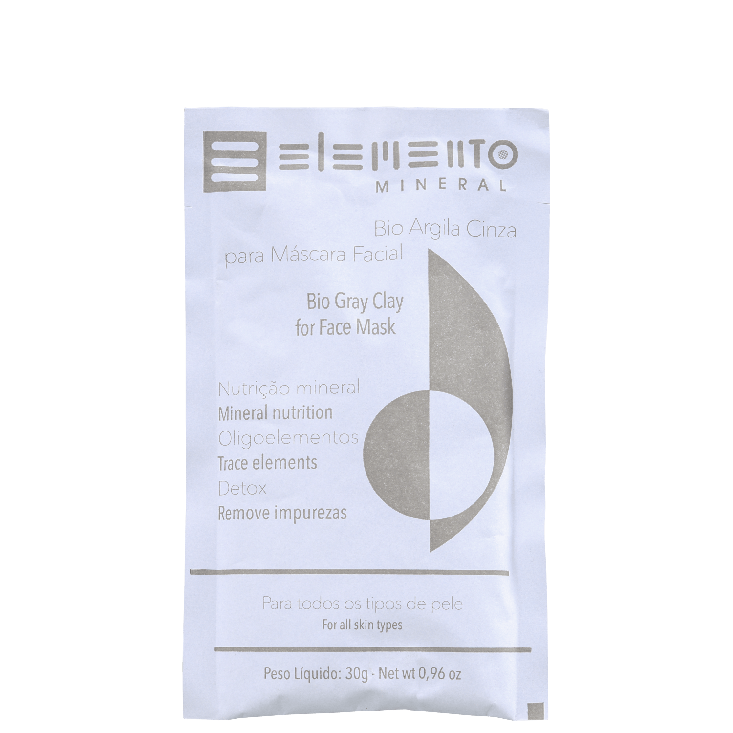 Elemento Mineral Bio Argila Cinza - Máscara Facial 30g