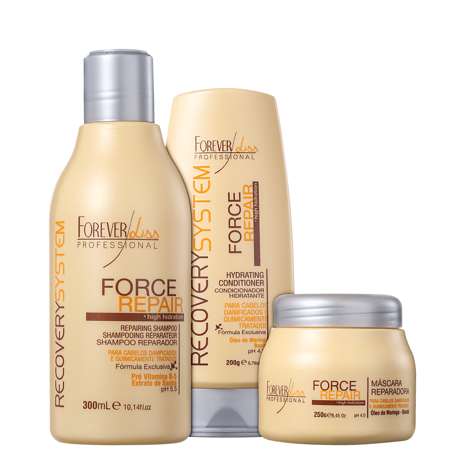 Kit Forever Liss Professional Force Repair Trio (3 Produtos)