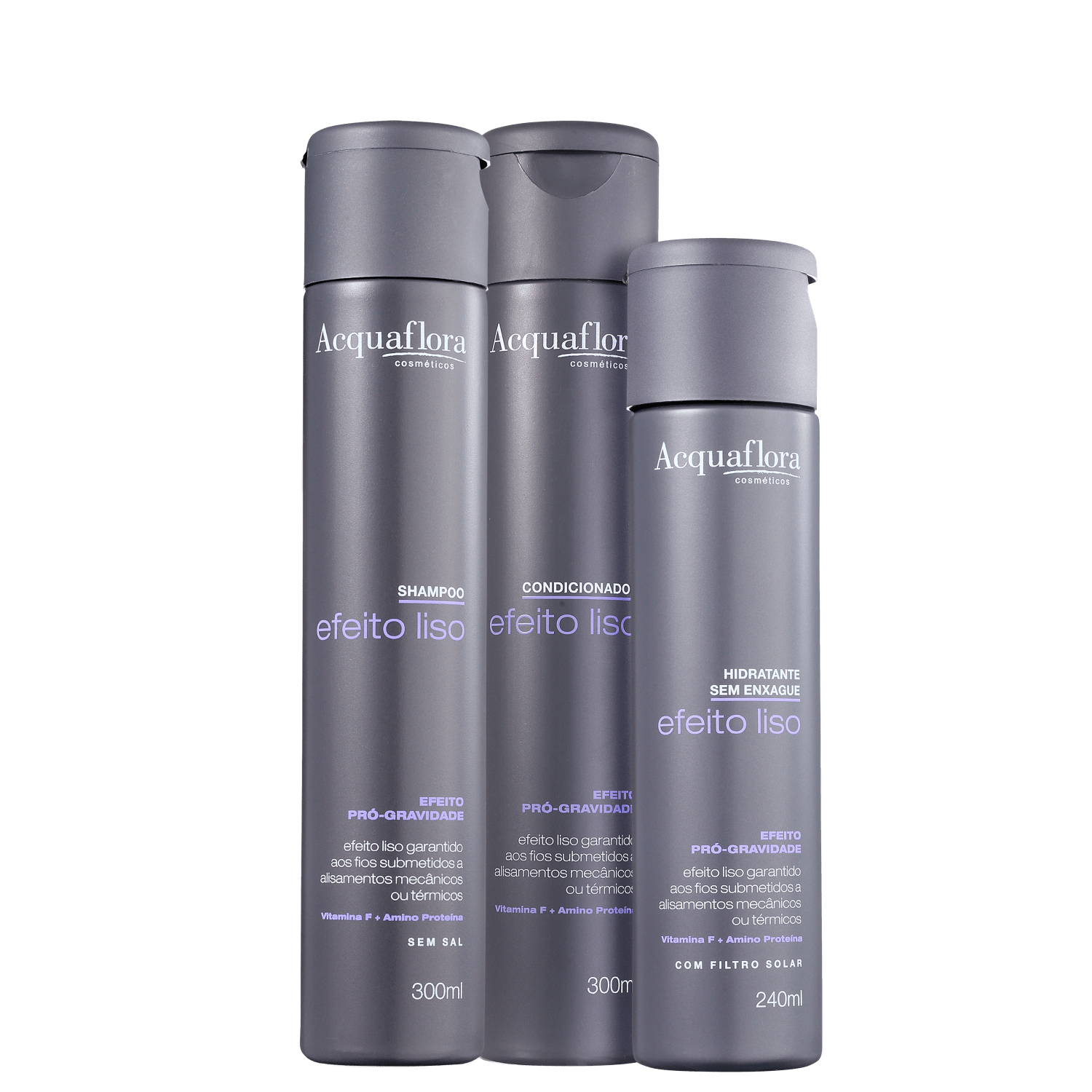 Kit Acquaflora Efeito Liso Hidratante (3 Produtos)