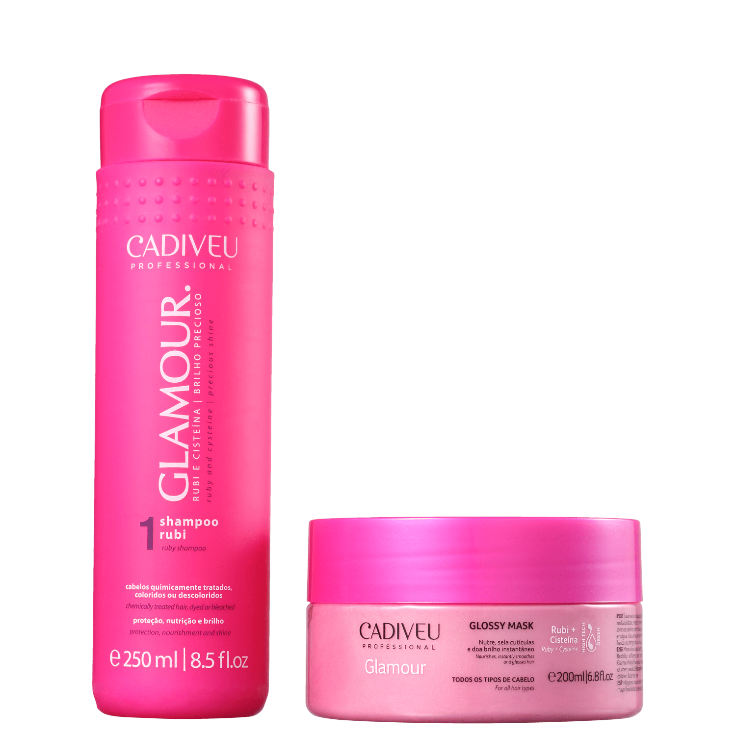 Kit Cadiveu Professional Glamour Glossy Rubi Duo (2 Produtos)