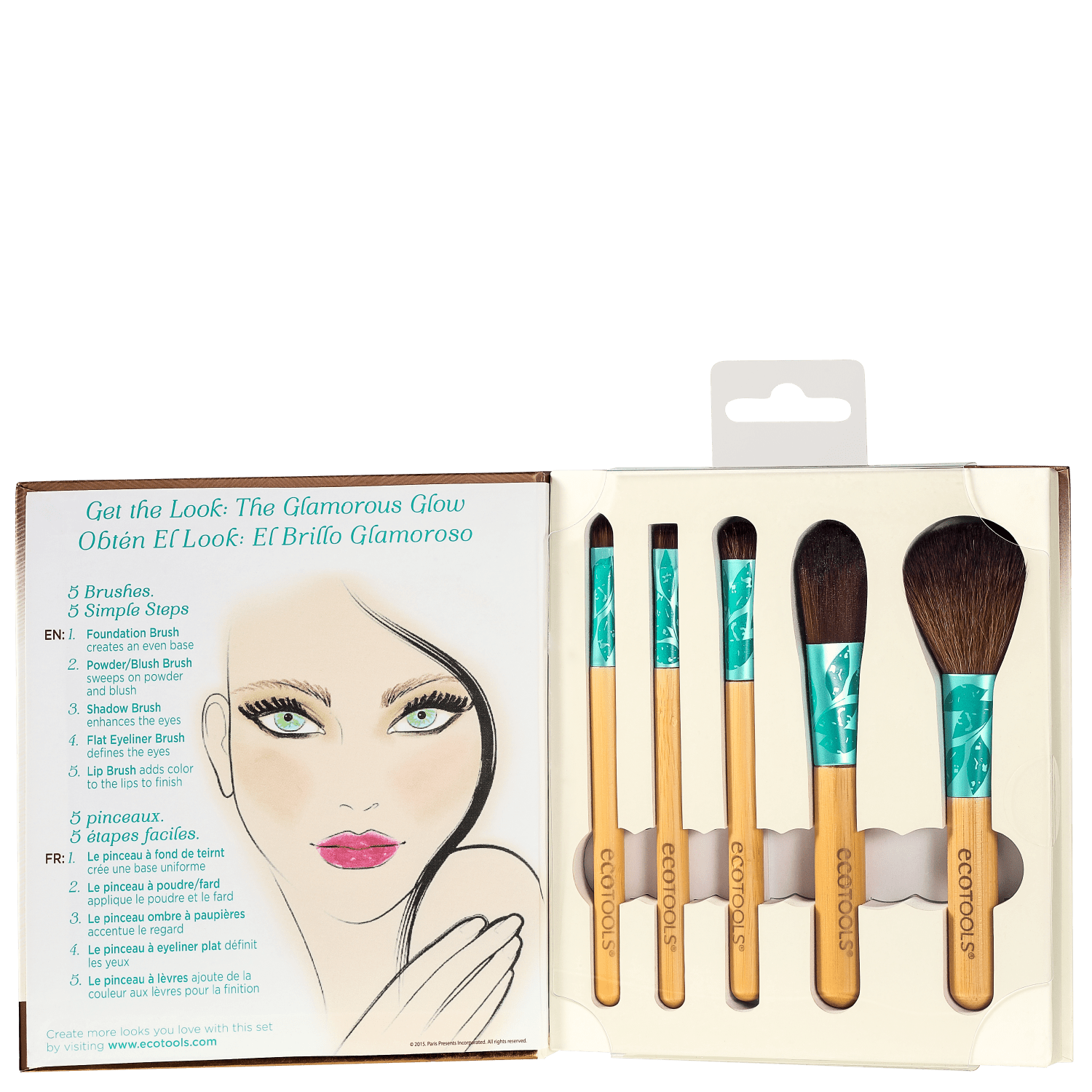 Kit de Pincéis Ecotools Lovely Looks Five Piece (5 produtos)