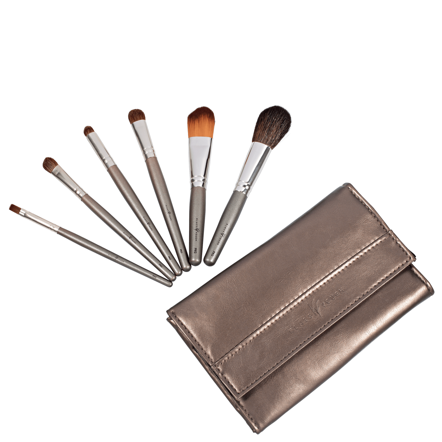 Kit de Pincéis Klass Vough Pocket Grey Cinza 6un