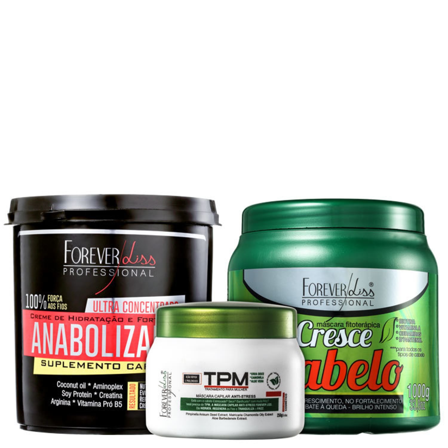 Kit Forever Liss Professional Cronograma Capilar Crescimento Saudável (3 Produtos)