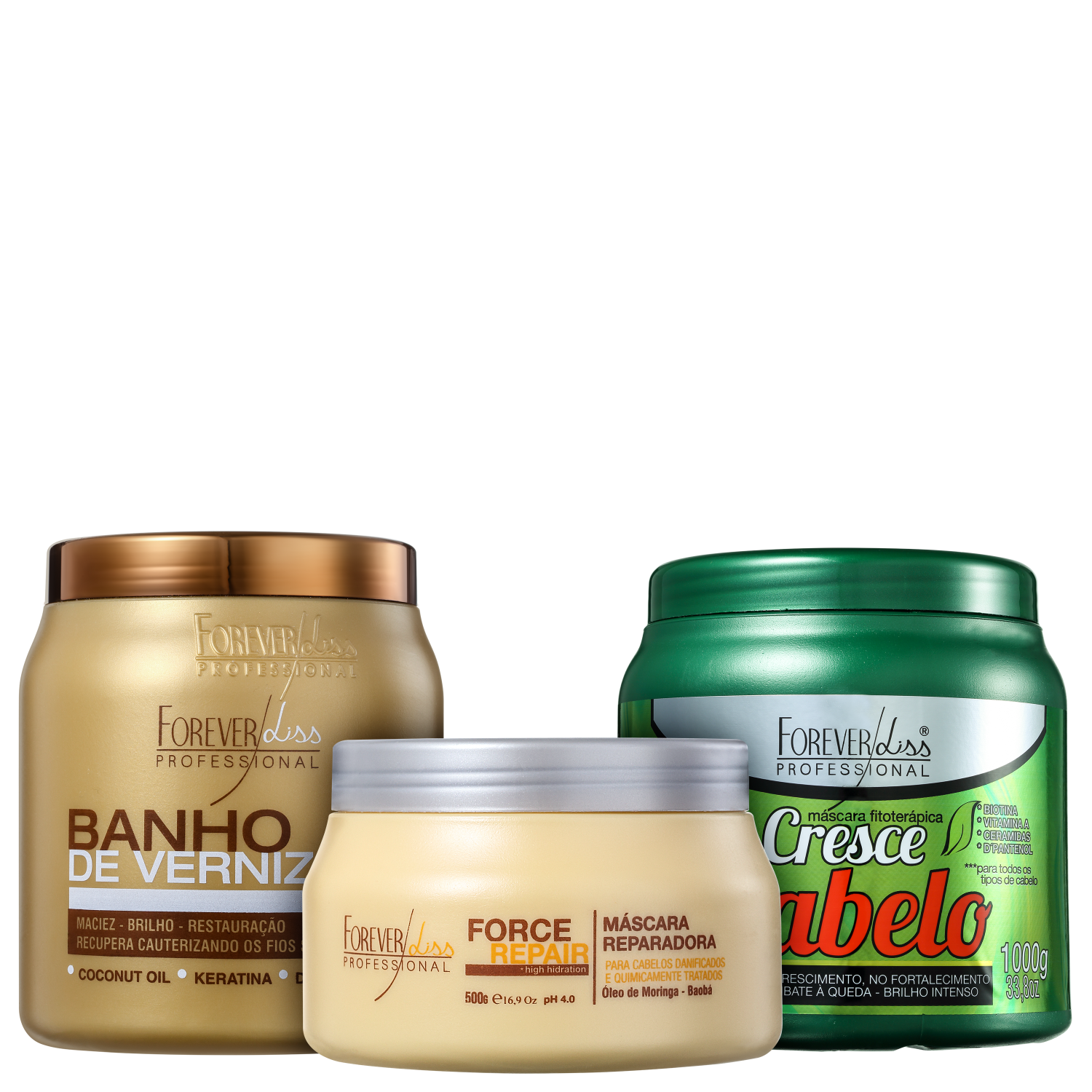 Kit Forever Liss Professional Cronograma Capilar Profissional (3 Produtos)