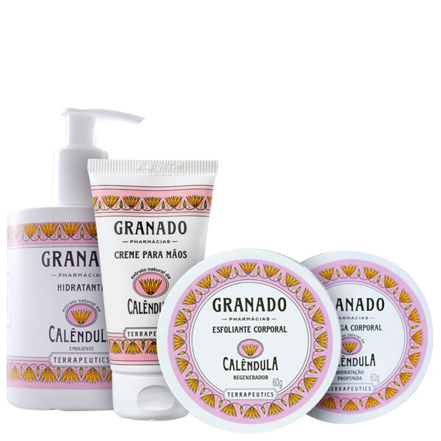 Kit Granado Terrapeutics Calêndula Corpo e Banho Full (4 Produtos)