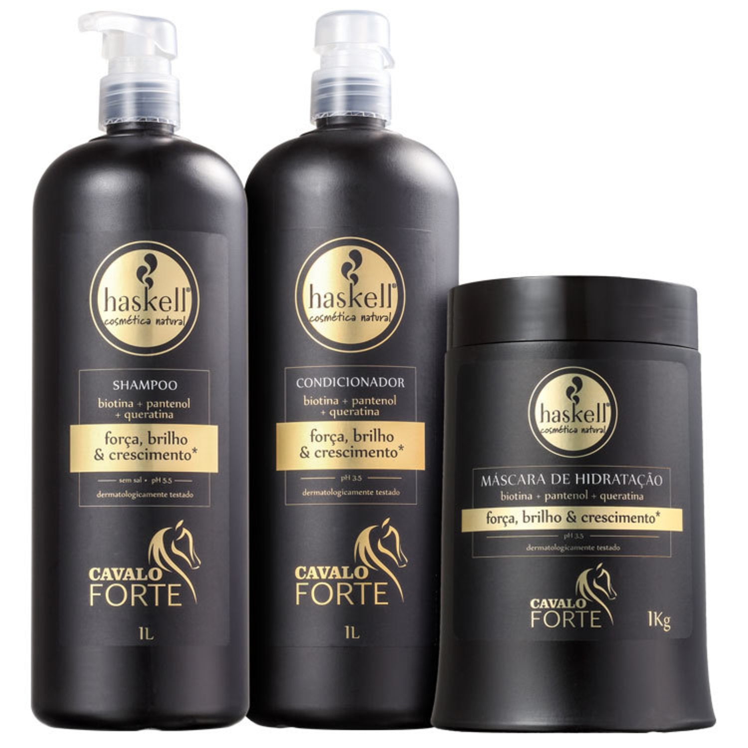 Kit Haskell Cavalo Forte Tratamento Salão (3 produtos)