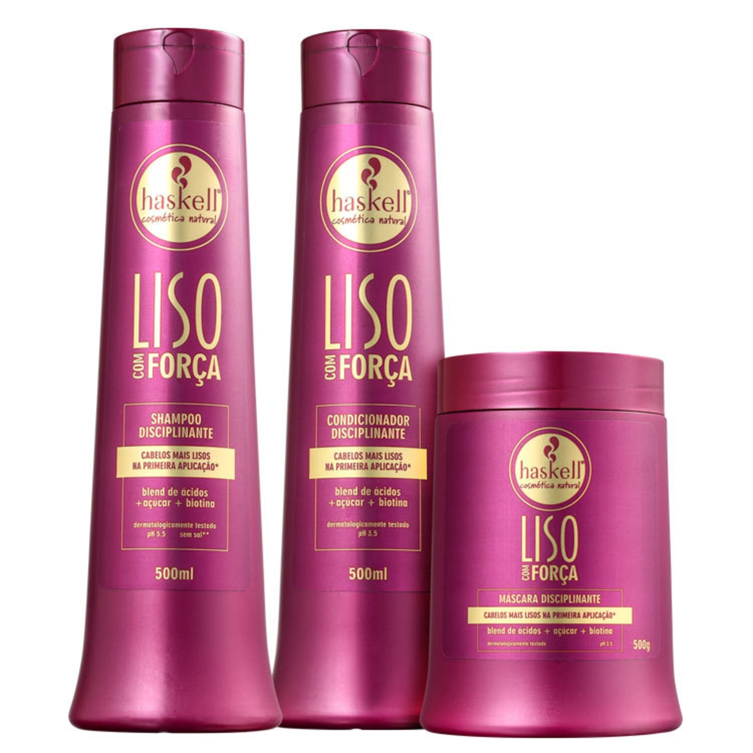 Kit Haskell Liso com Força Tratamento (3 produtos)