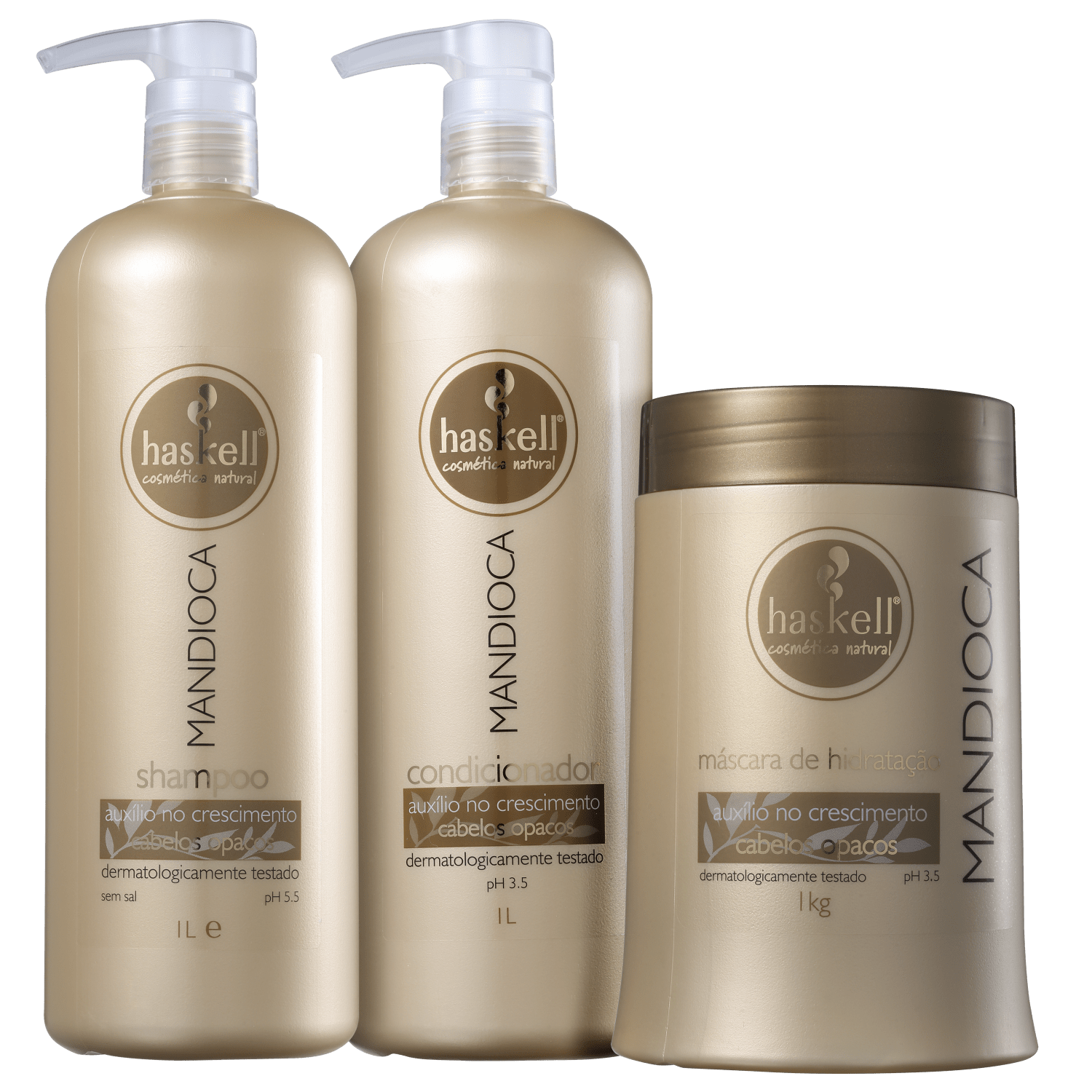 Kit Haskell Mandioca Triple Salão (3 Produtos)