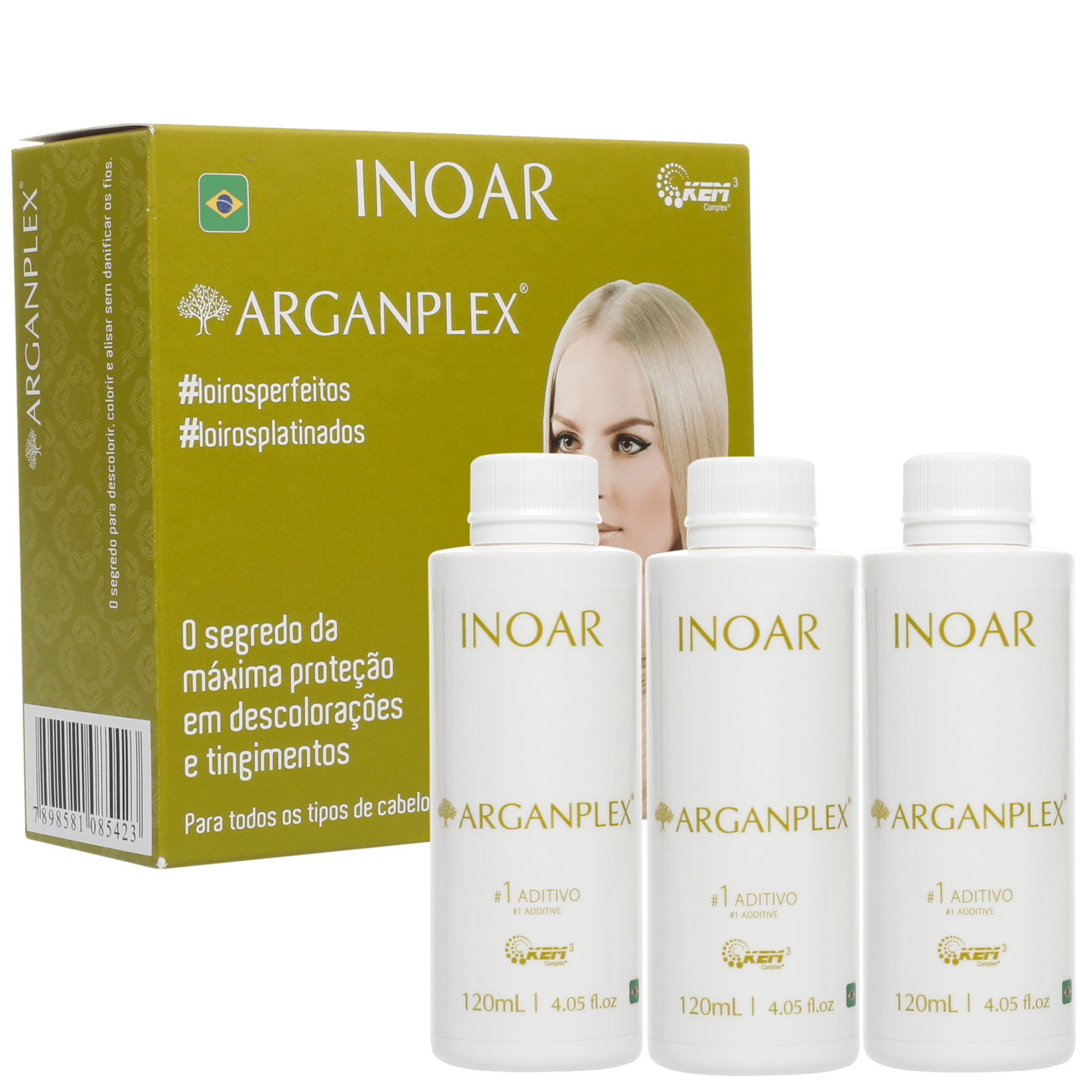 Kit Inoar Argan Oil System Arganplex Trio (3 Produtos)