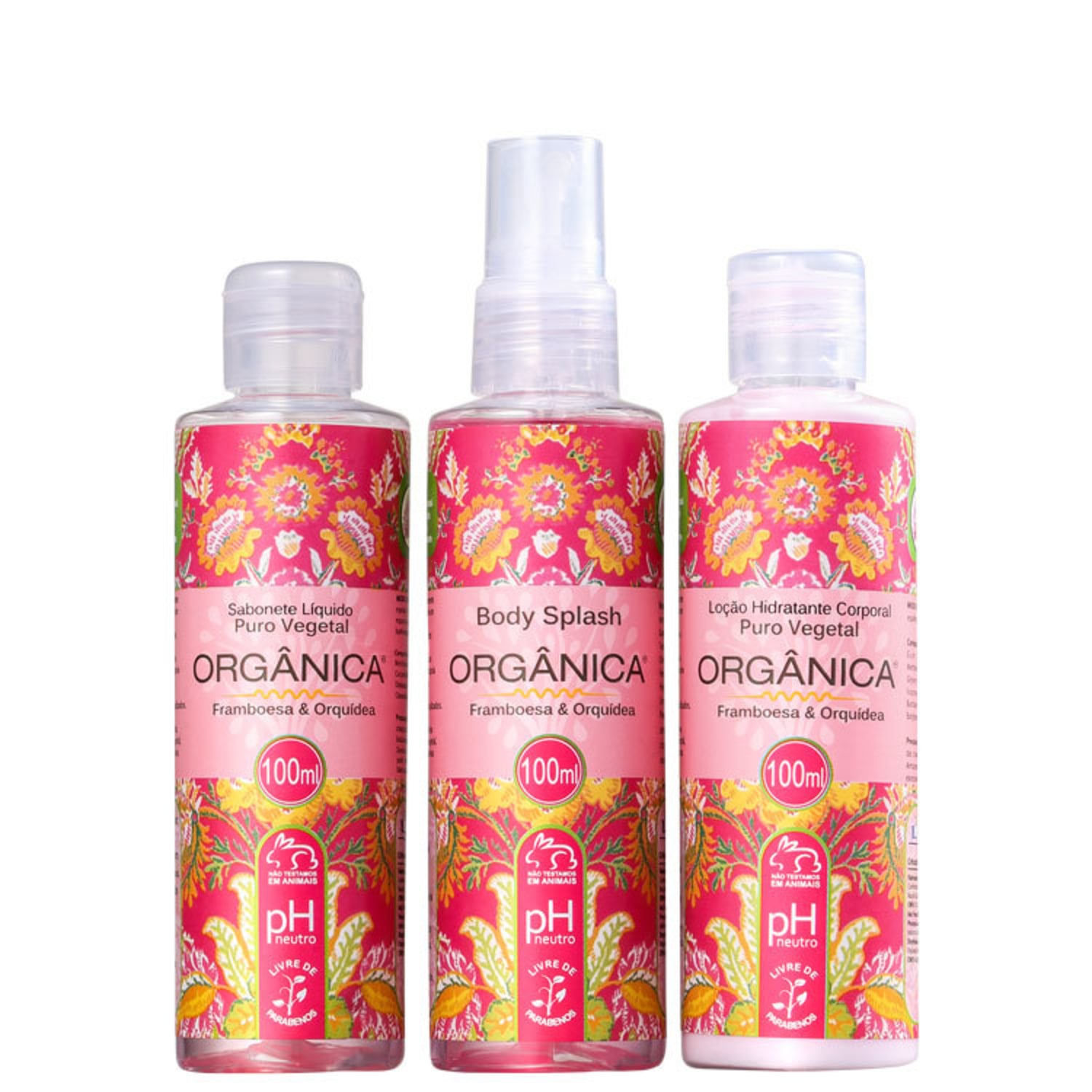 Kit Orgânica Framboesa e Orquídea Trio (3 Produtos)