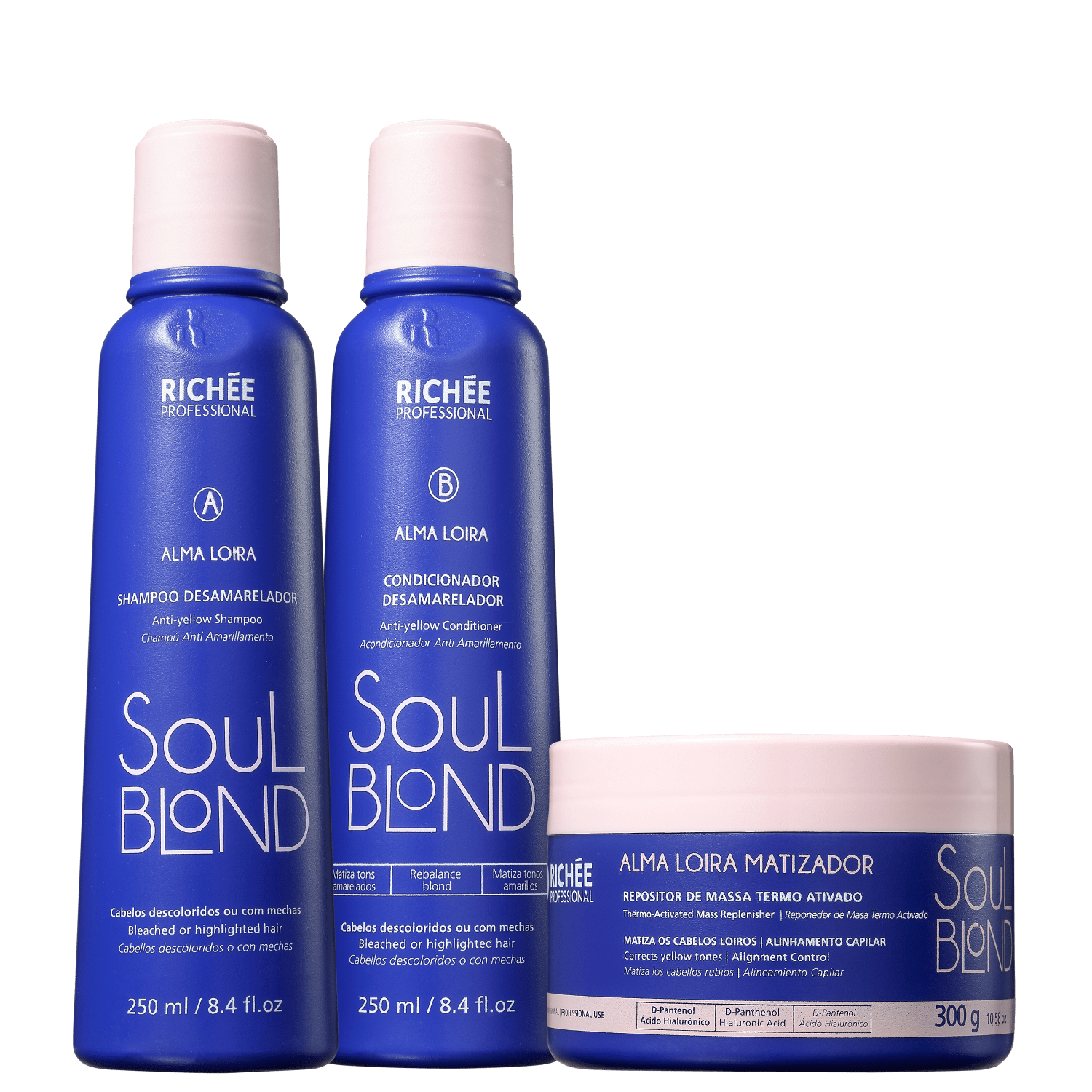 Kit Richée Professional Soul Blond Tratamento (3 Produtos)