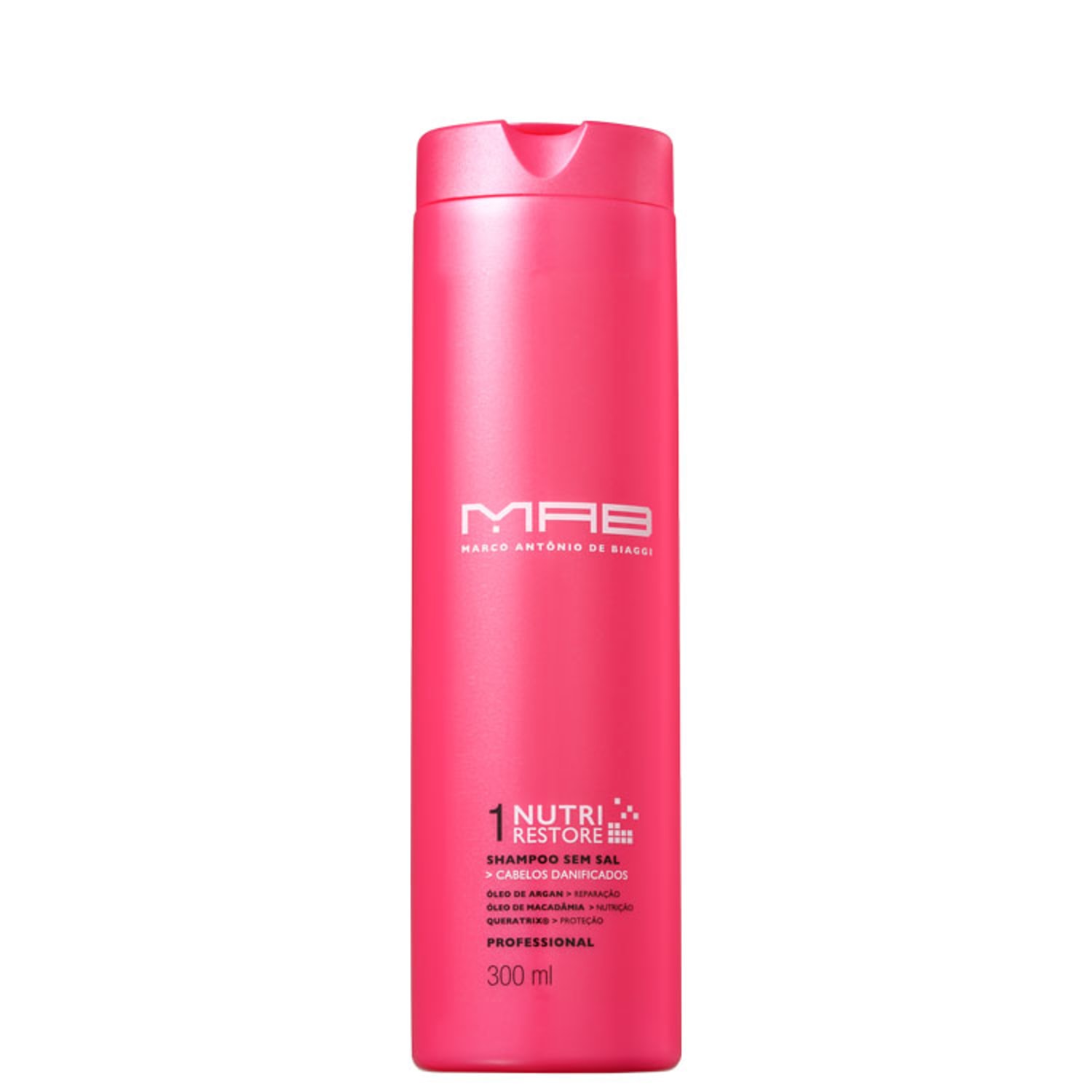 MAB Marco Antônio de Biaggi Nutri Restore - Shampoo sem Sal 300ml