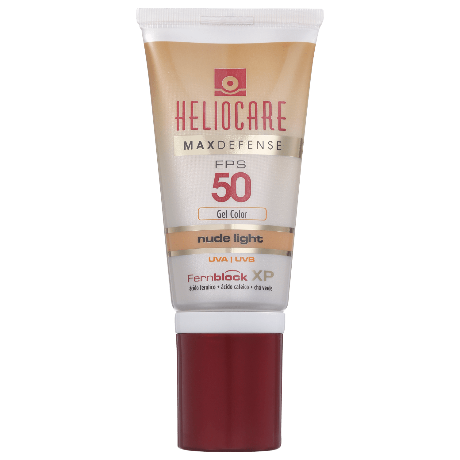 Melora Heliocare Max Defense Gel Creme Color Nude Light FPS 50 - Protetor Solar com Cor 50g