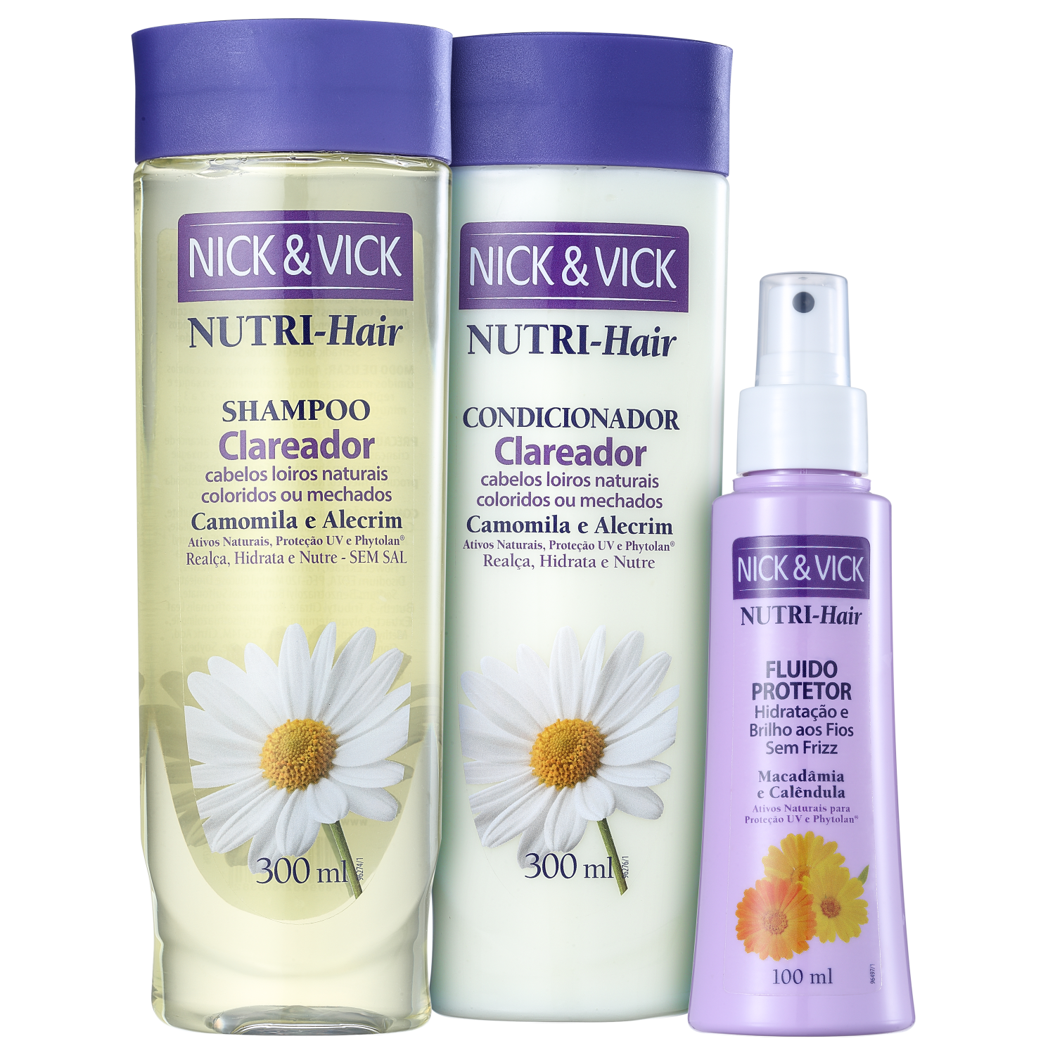 Kit Nick & Vick NUTRI-Hair Brilho sem Frizz (3 Produtos)