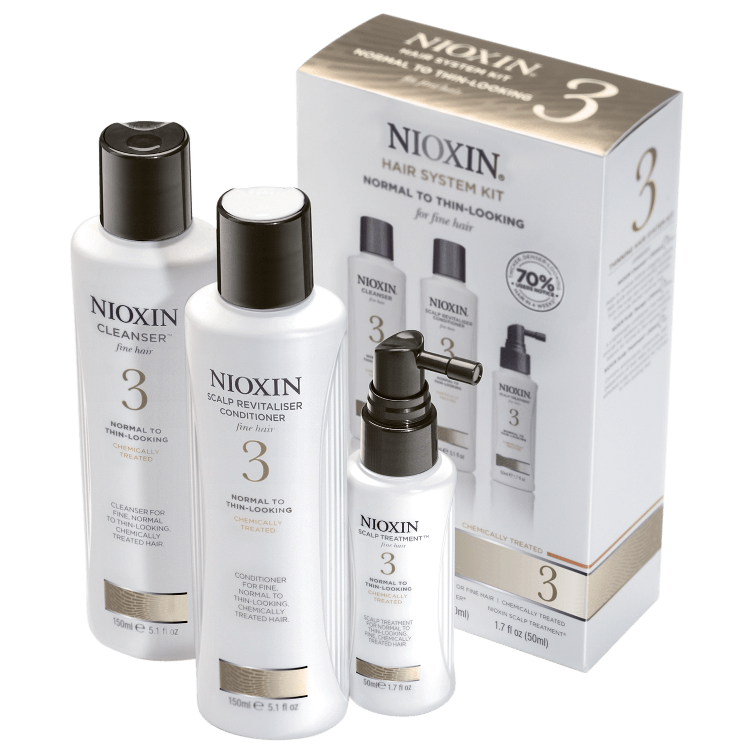 Kit Nioxin Sistema 3 Hair (3 Produtos)