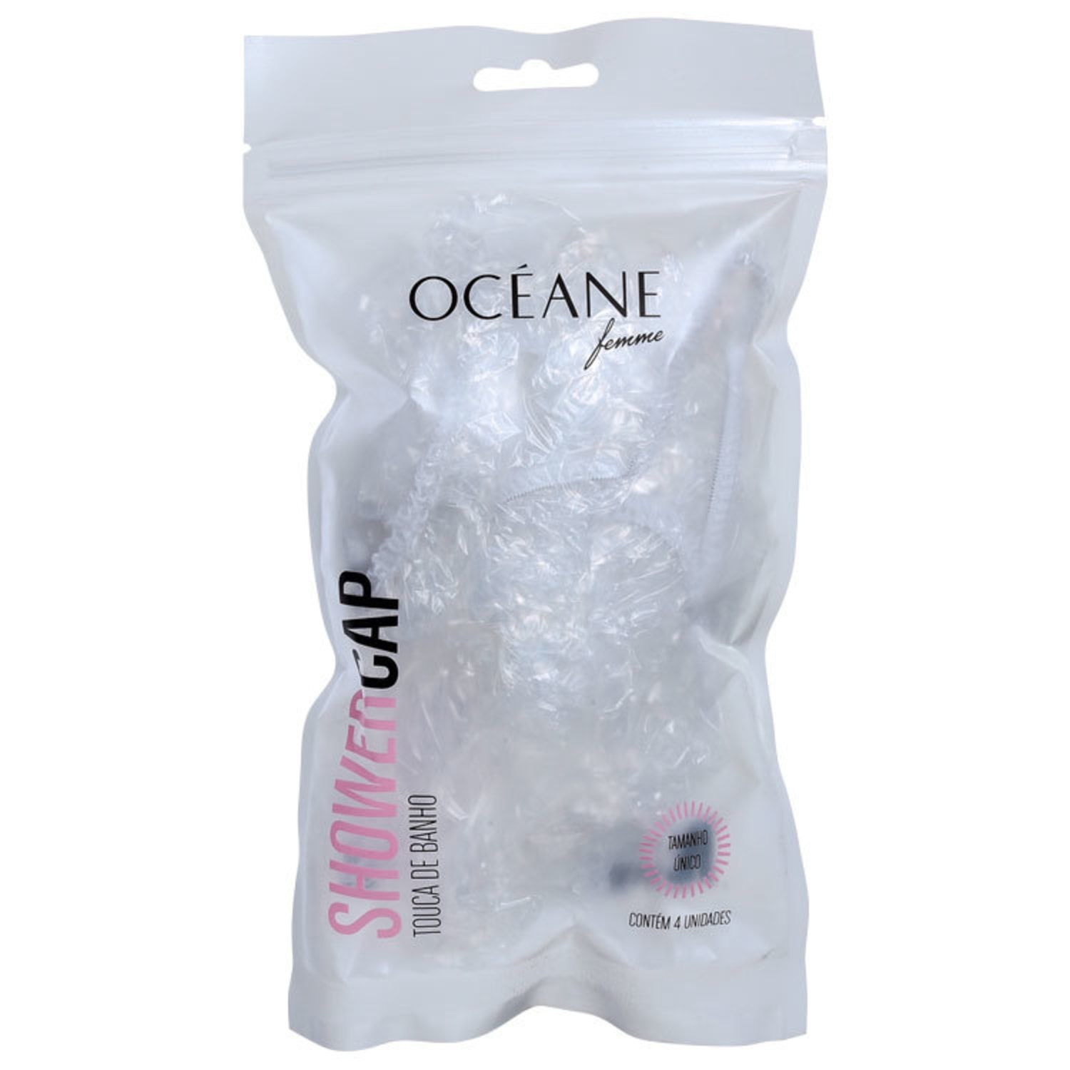 Océane Shower Cap Transparente - Touca de Banho (4 unidades)