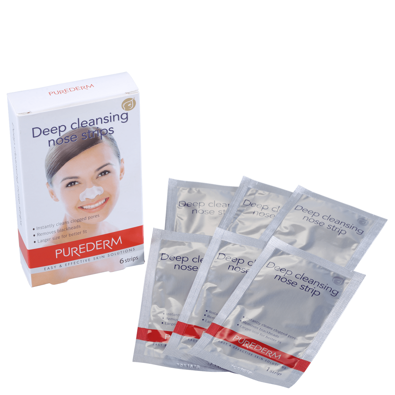 Purederm Deep Cleansing Nose Strips - Adesivo Removedor de Cravos (6 unidades)