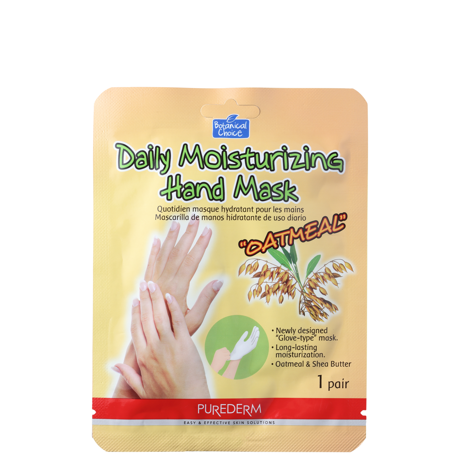 Purederm Oatmeal - Máscara Hidratante para as Mãos (1 par)