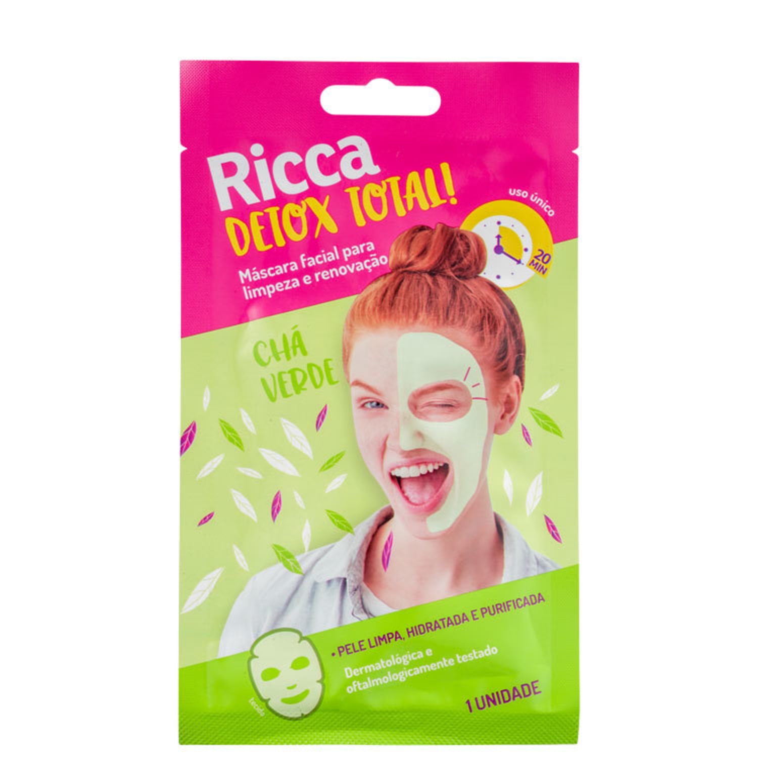 Ricca Detox Total - Máscara de Limpeza Facial (1 unidade)