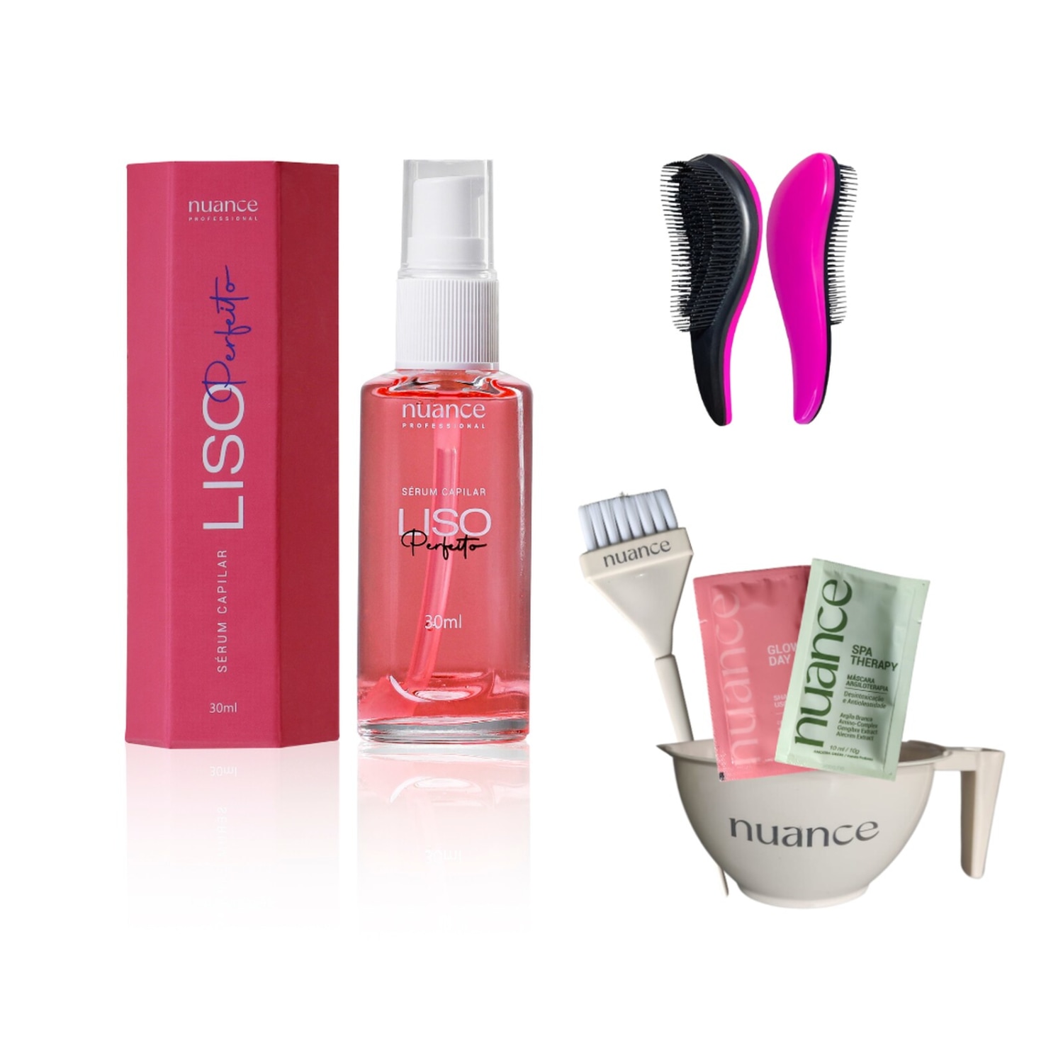 Kit Sérum Capilar Spray Anti Frizz Liso Perfeito Nuance 30ml