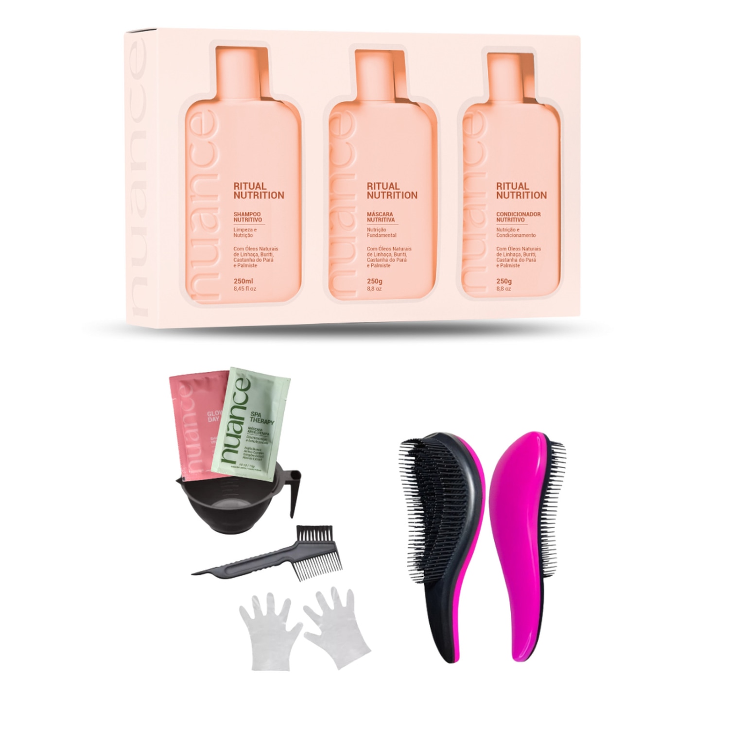 Kit Cronograma Capilar Ritual Nutrition Nuance 250 Ml 7 Iten