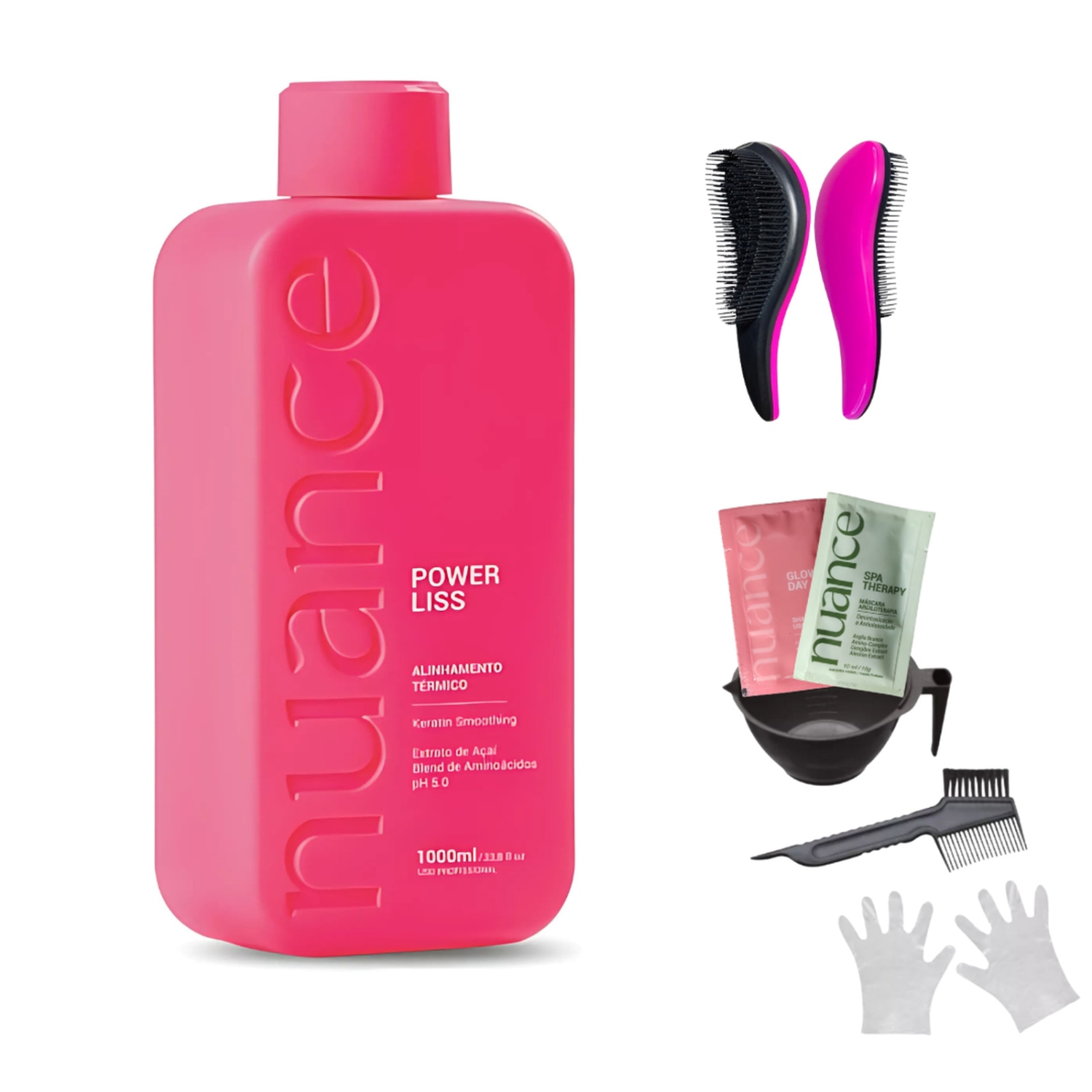 Selagem Alinhamento Térmico Power Liss Nuance 1L Escova Lisa