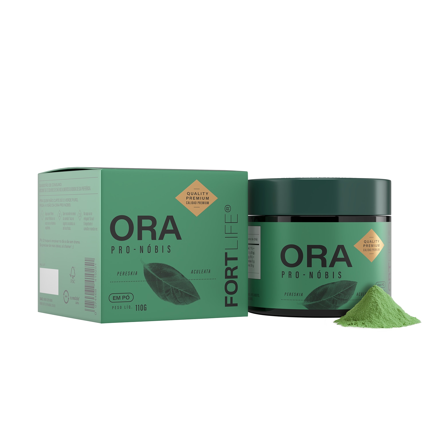 FortLife Pharma Ora Pro Nóbis - Suplemento Alimentar em Pó 110g
