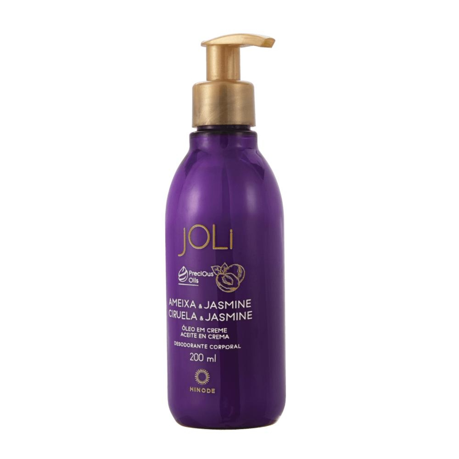 Hinode Joli Ameixa e Jasmine - Óleo em Creme Corporal 200ml
