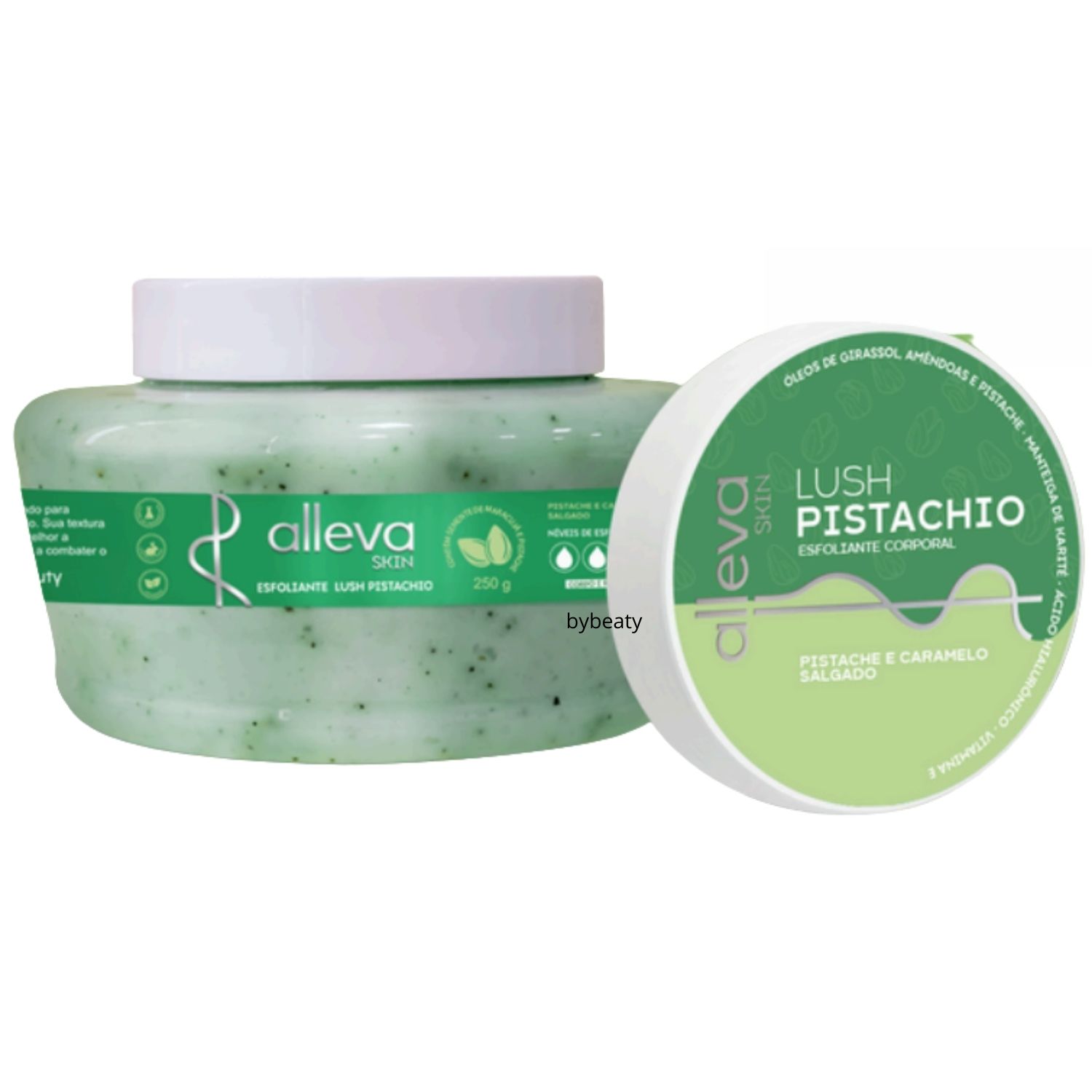 Esfoliante Corpo e Rosto 250ml Alleva - LUSH PISTACHIO