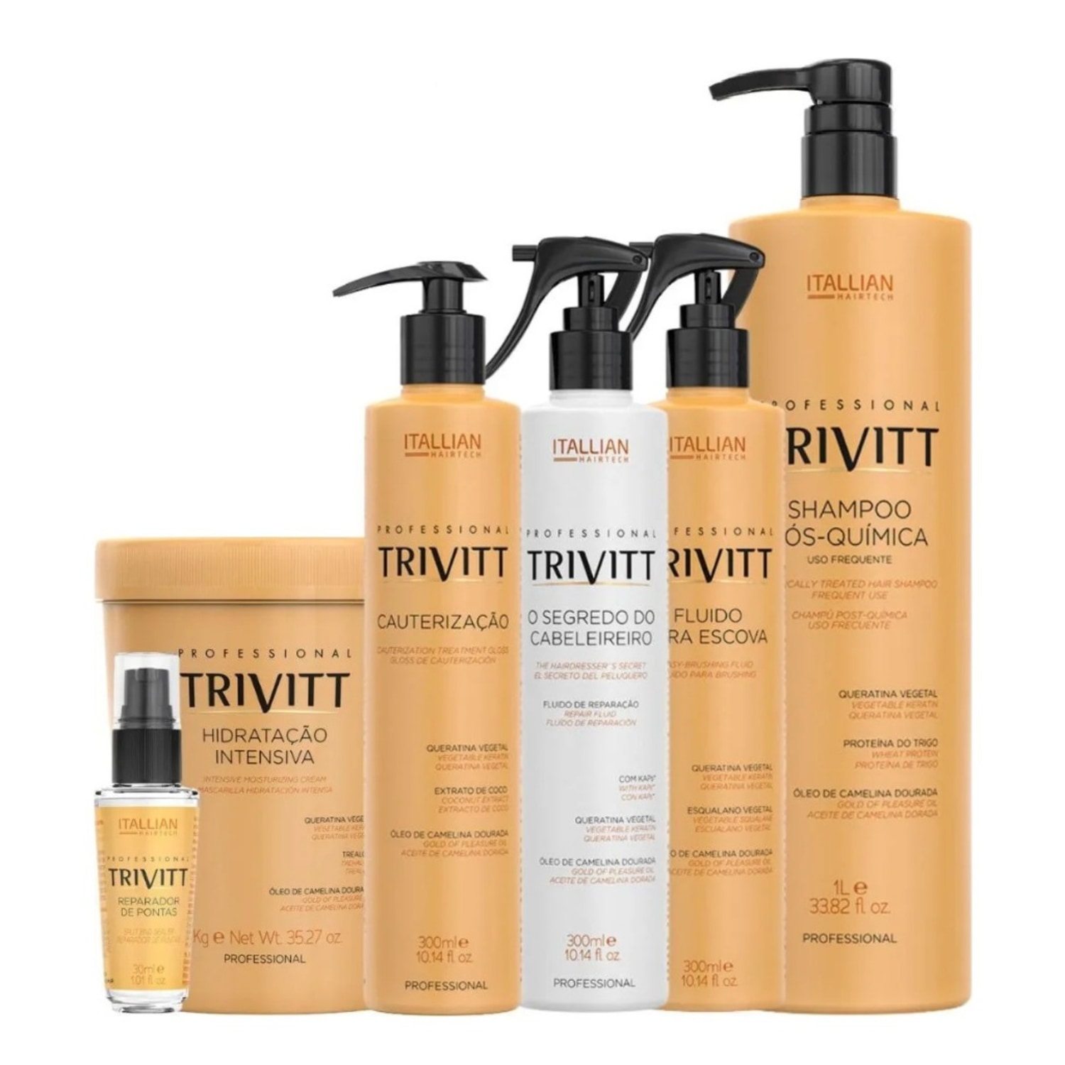 Kit Trivitt Pós-Química: Reconstrução Capilar Profissional (6 itens)