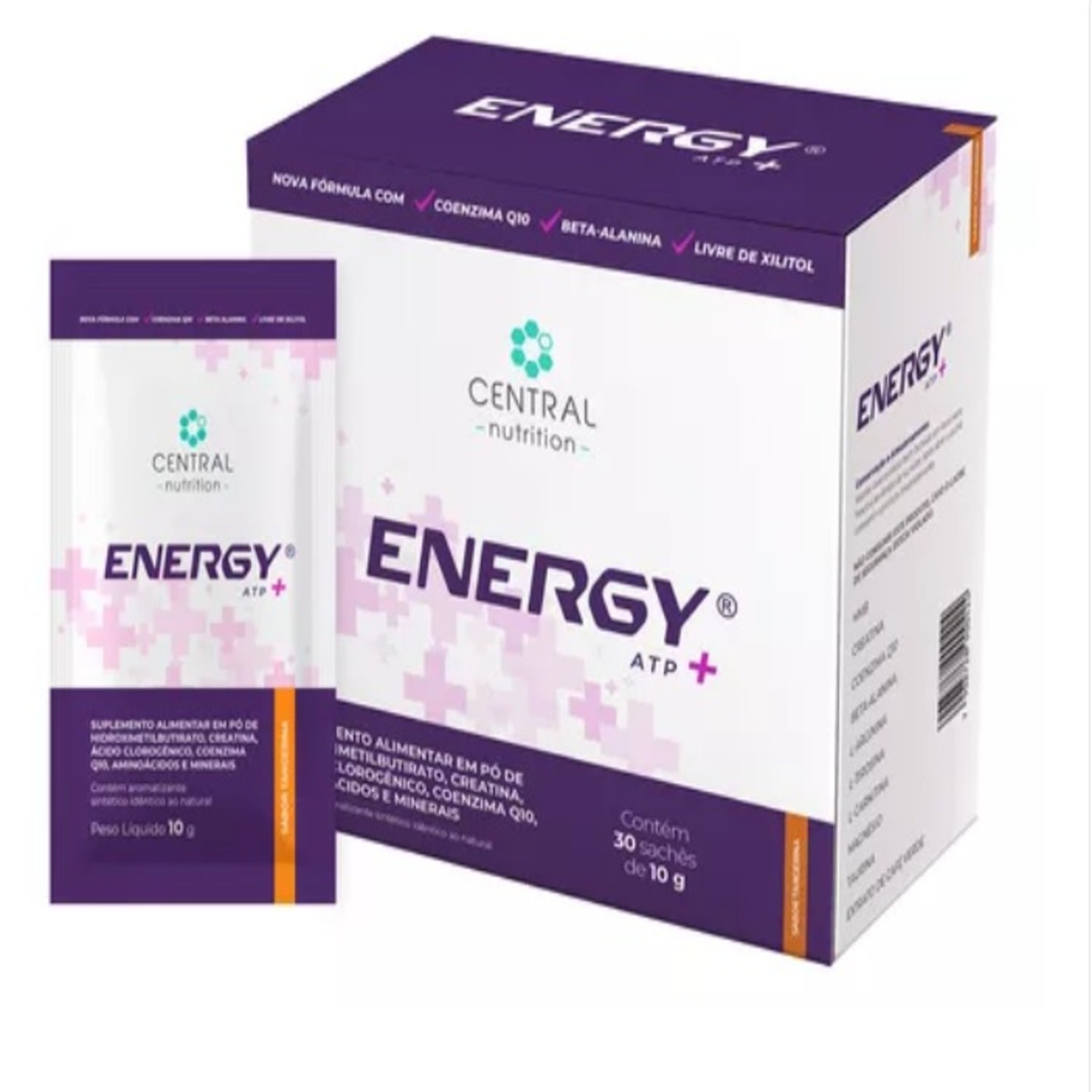Energy Atp Tangerina 30 Sachês Pré Treino Central Nutrition