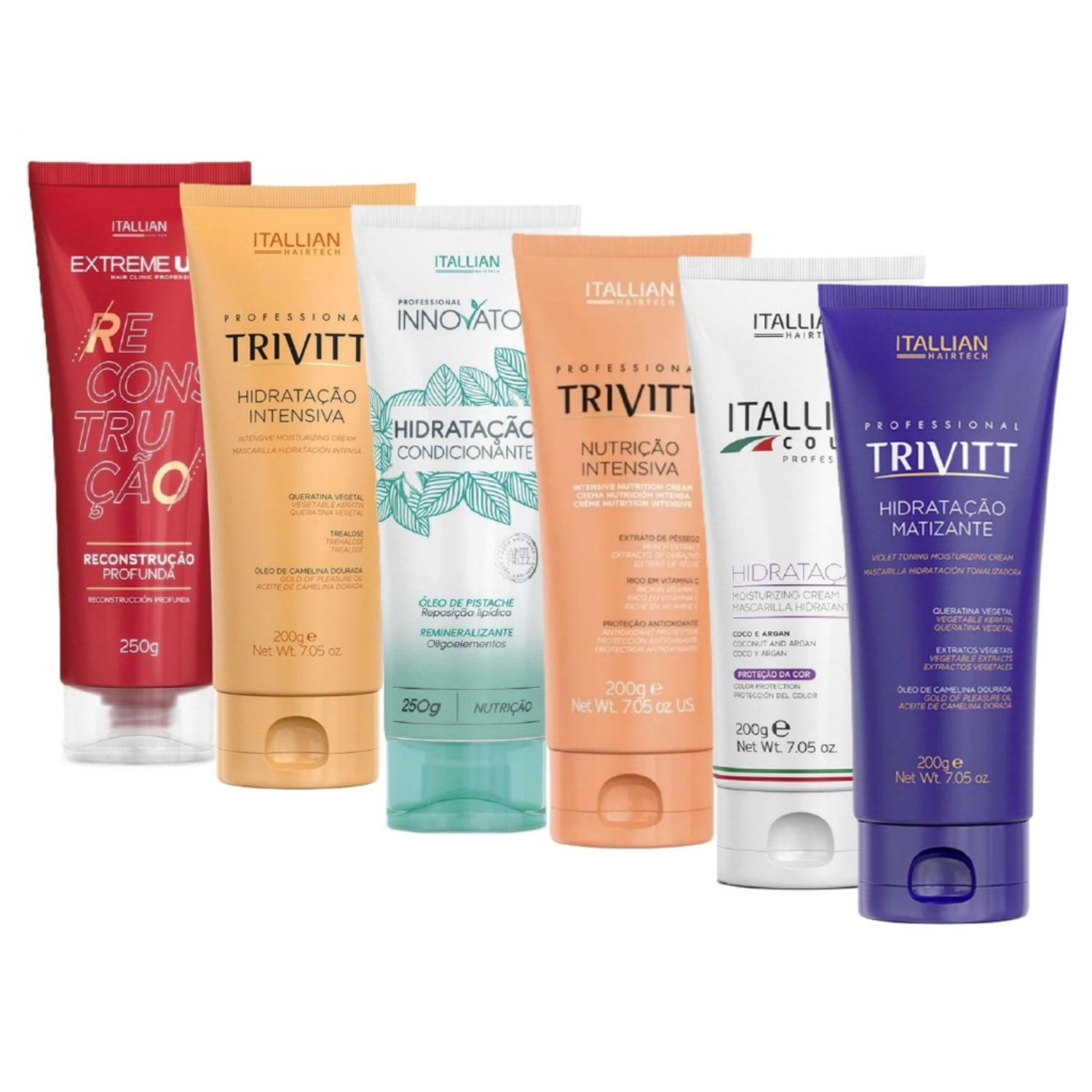 Itallian Trivitt, Innovator e Extreme Up – Kit Completo de Tratamentos Capilares (6 itens)