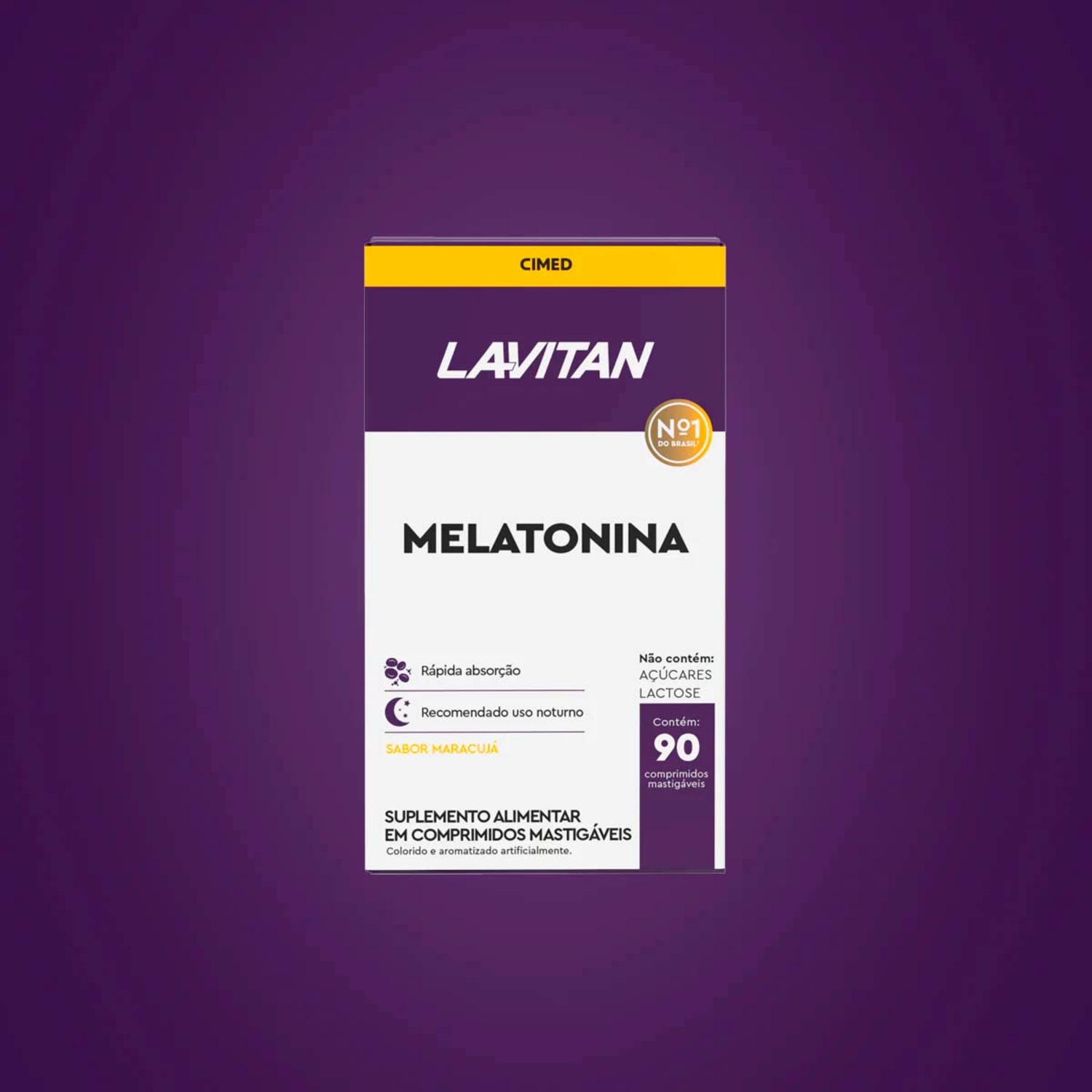 Lavitan Melatonina 0,21 mg 90 cpr Mastigavel Sabor Maracuja