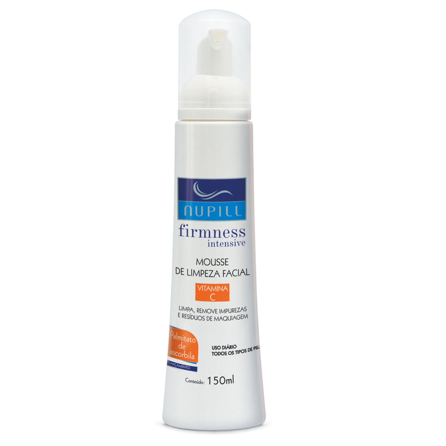 Mousse de limpeza facial Nupill Vitamina C