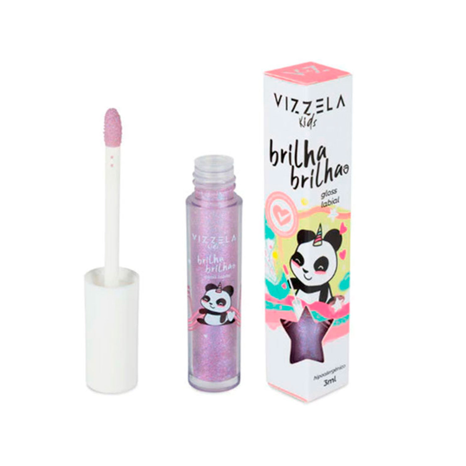 Gloss Infantil Brilha Brilha Vizzela - Aurora