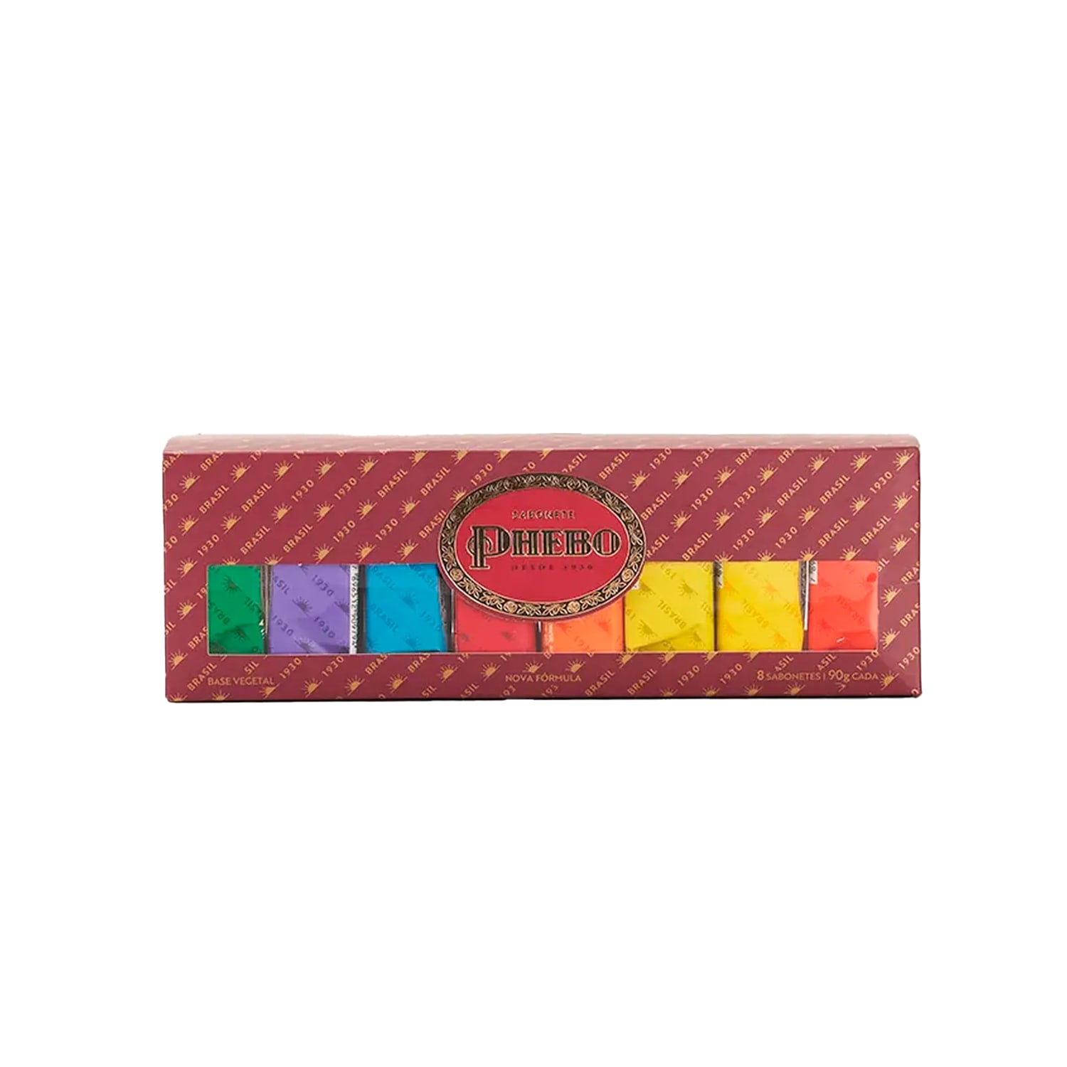 Kit Sabonete em Barra de Glicerina Phebo Vinho 8un 90g