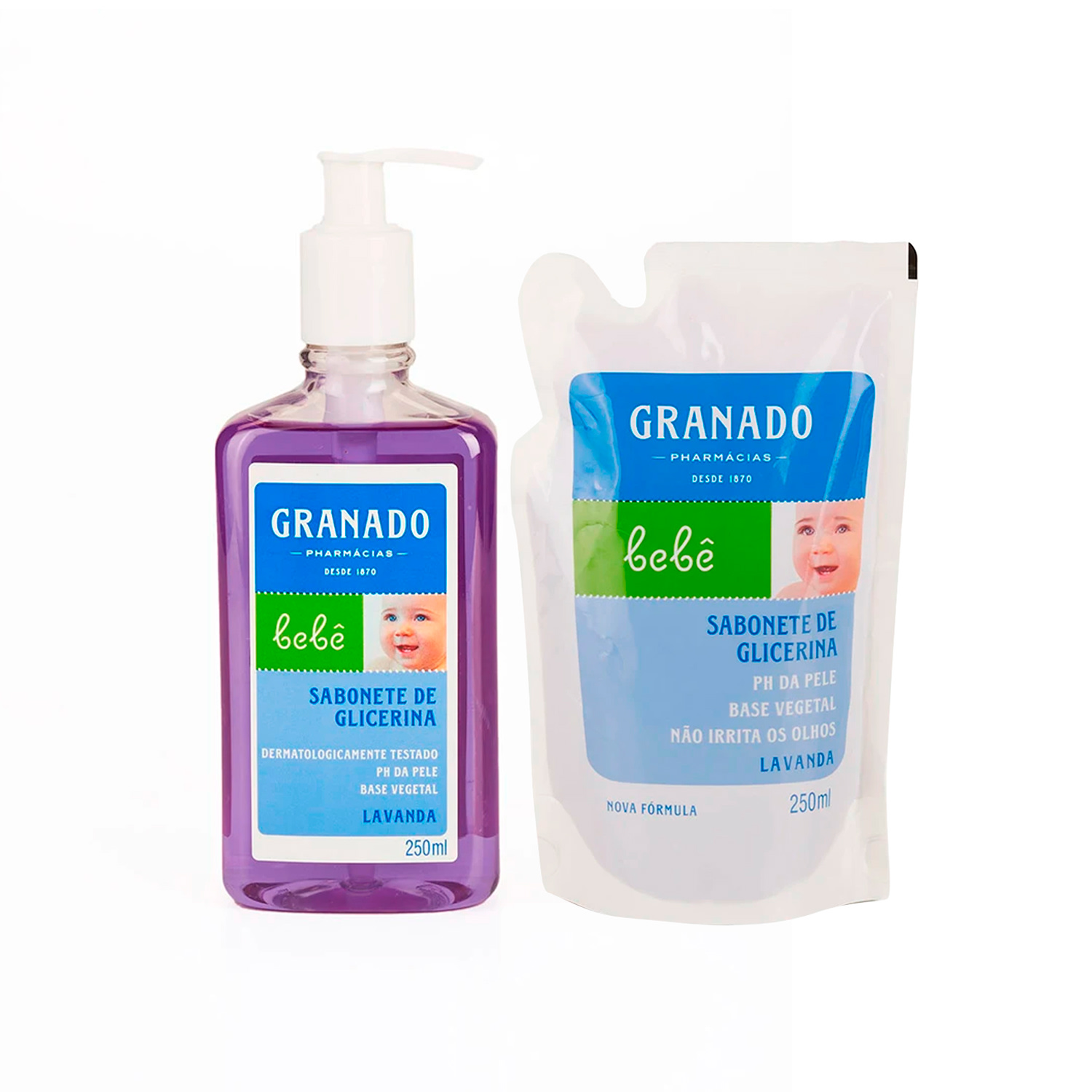 Kit Sabonete Líquido Bebê Lavanda com Refil Granado